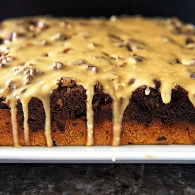 Caramel Turtle Pumpkin Crumb Cake