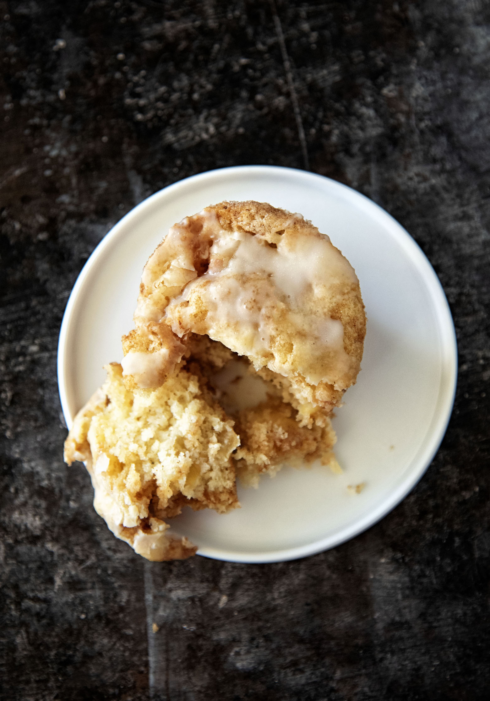 Cider Glazed Apple Fritter Muffins