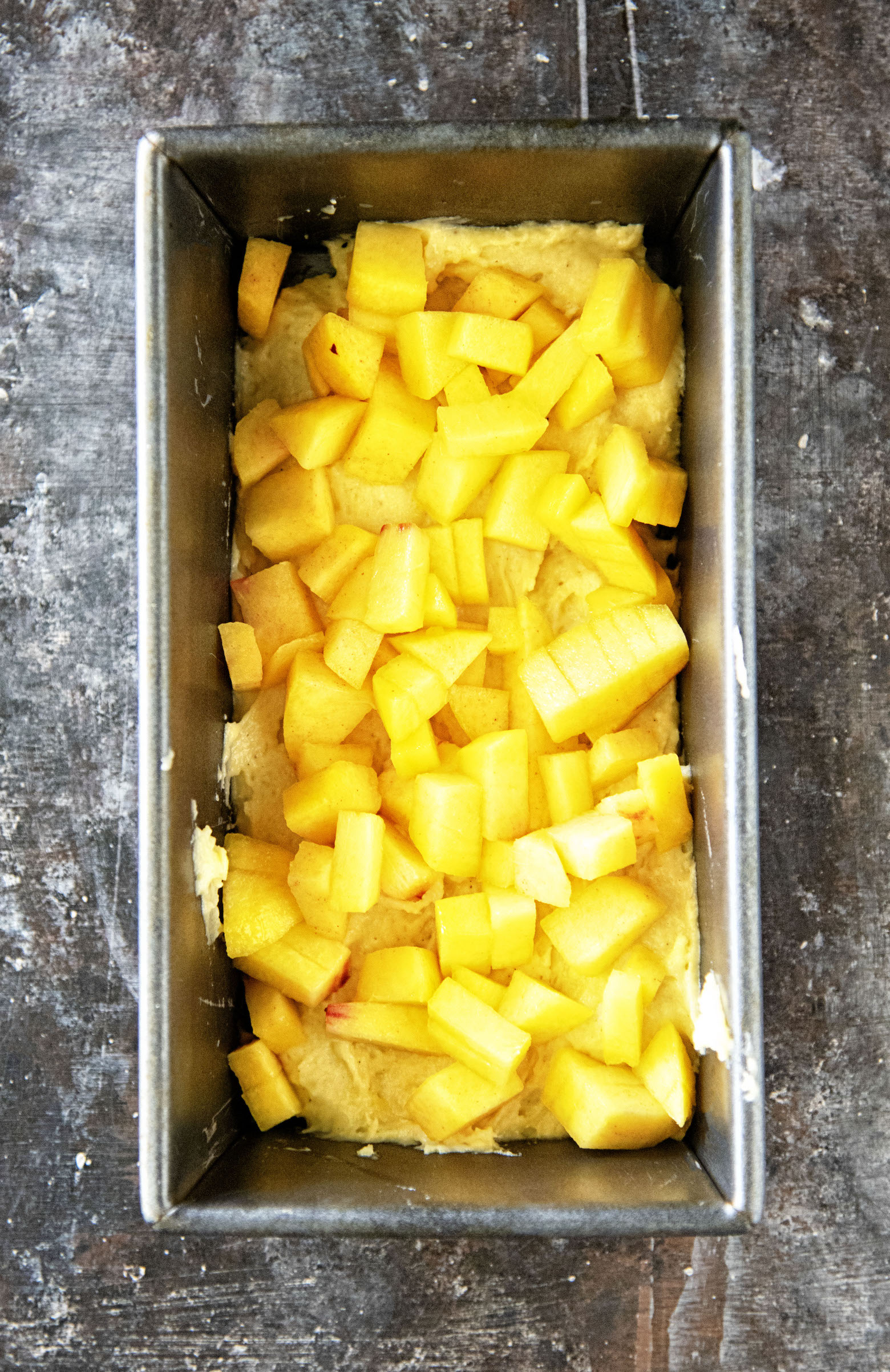 Glazed Peach Fritter Bread 