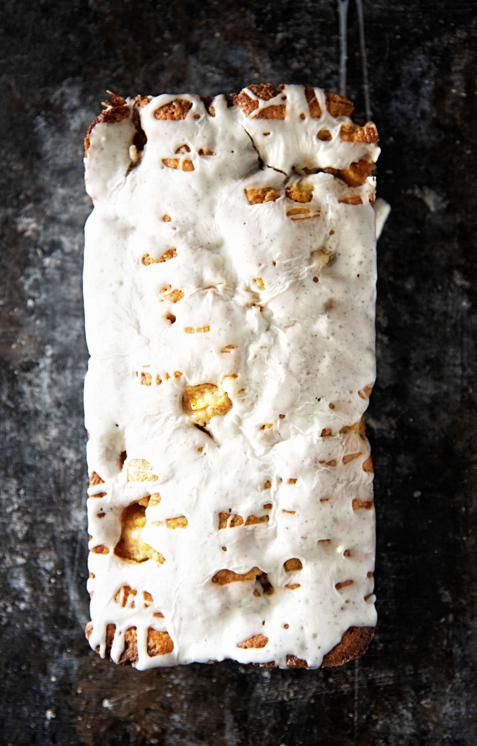 Glazed Peach Fritter Bread 