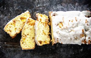 Glazed Peach Fritter Bread