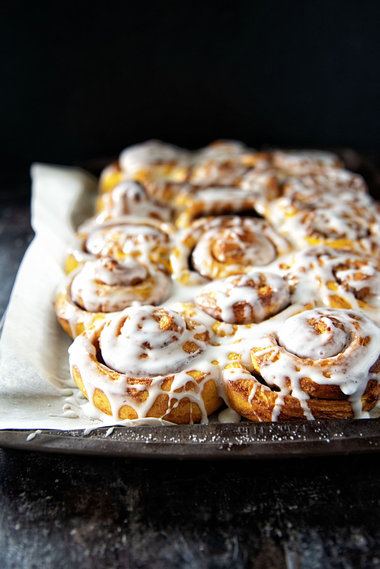 Maple Glazed Pumpkin Pie Cinnamon Roll Loaf