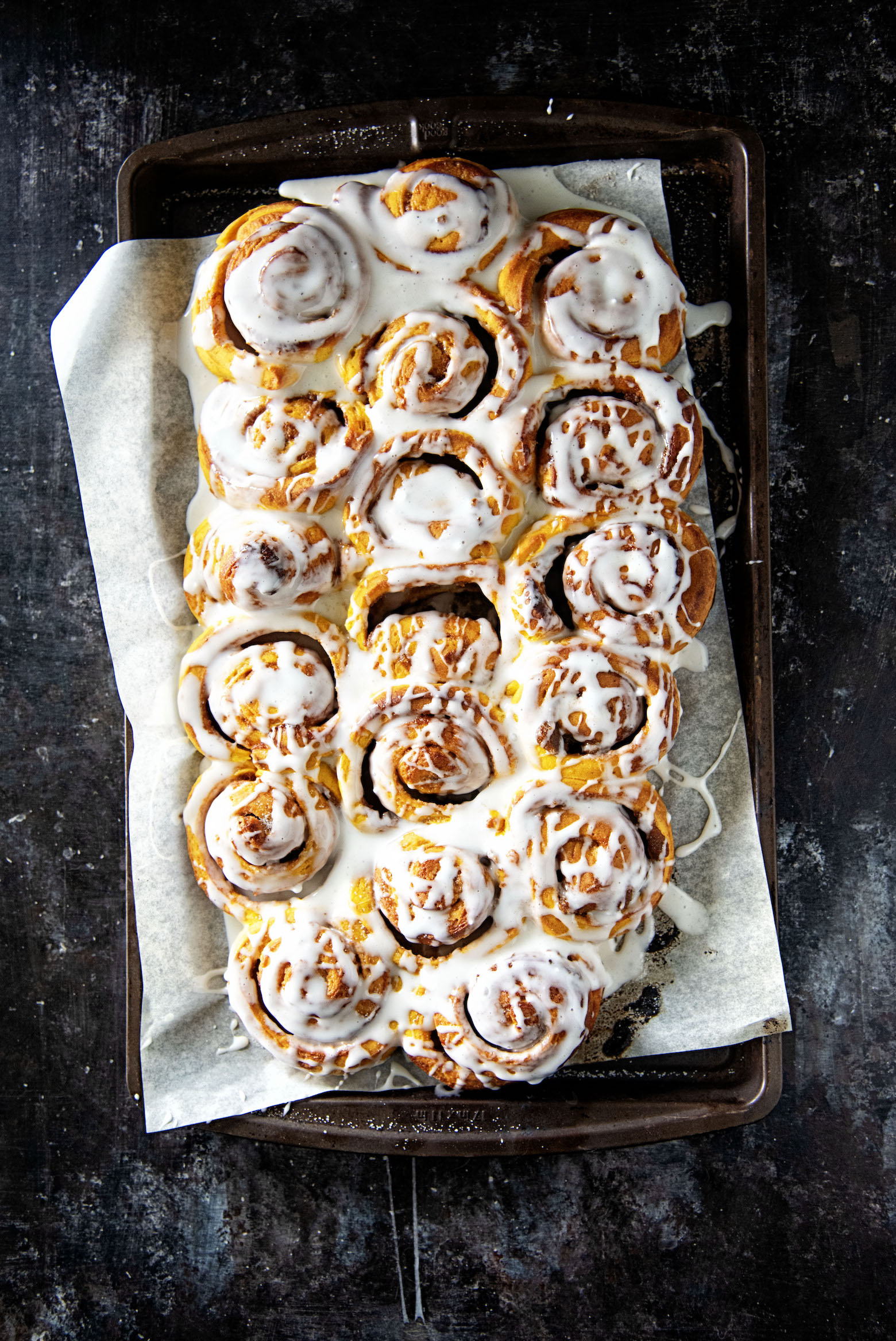 Maple Glazed Pumpkin Pie Cinnamon Roll Loaf