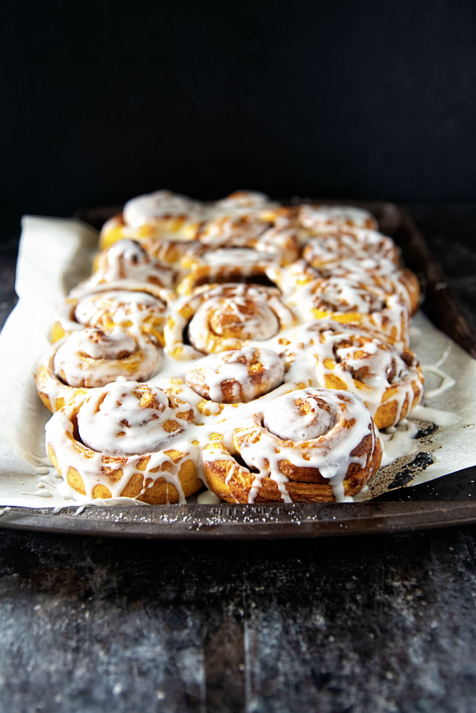 Maple Glazed Pumpkin Pie Cinnamon Roll Loaf