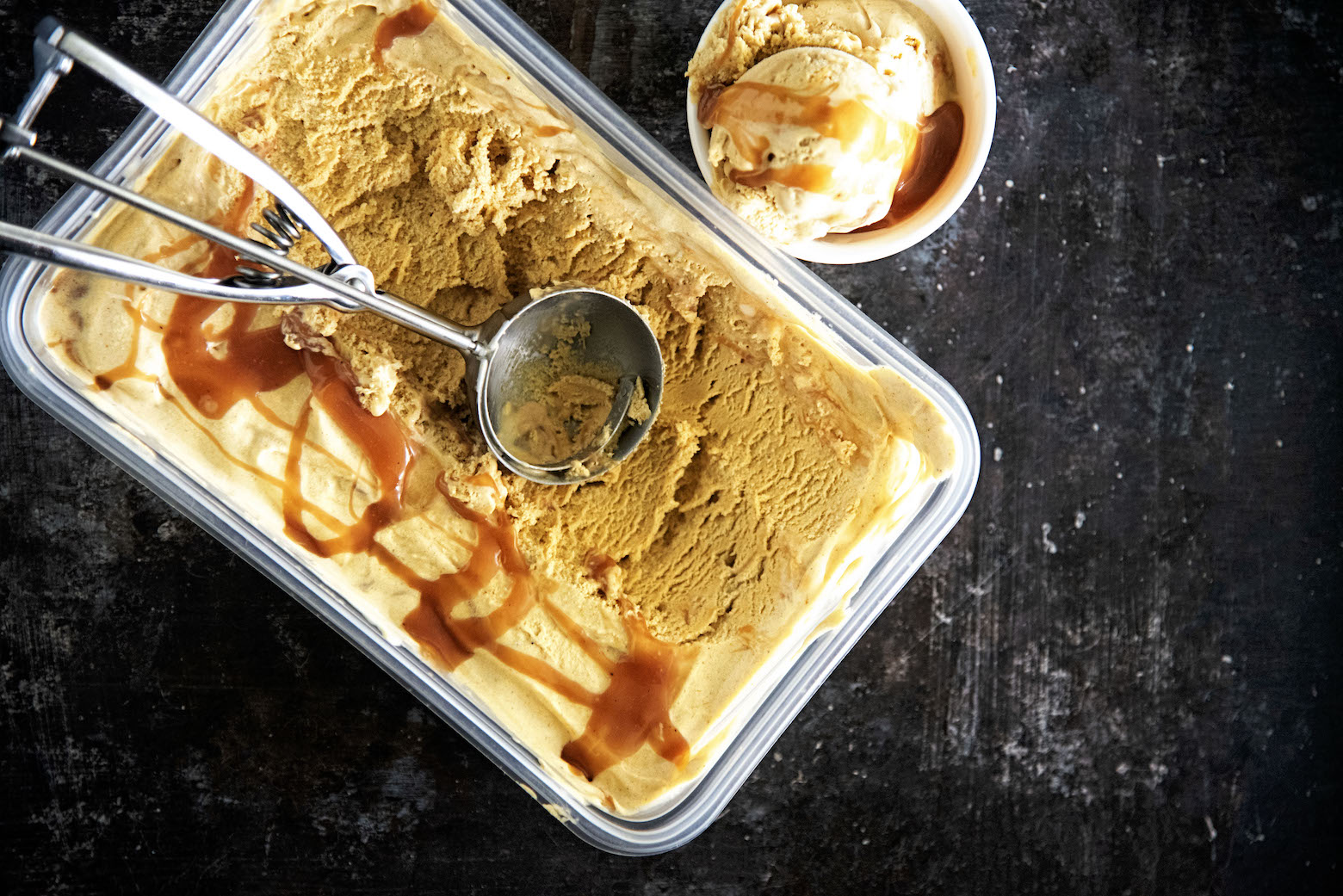 Pumpkin Whiskey Caramel Ice Cream 