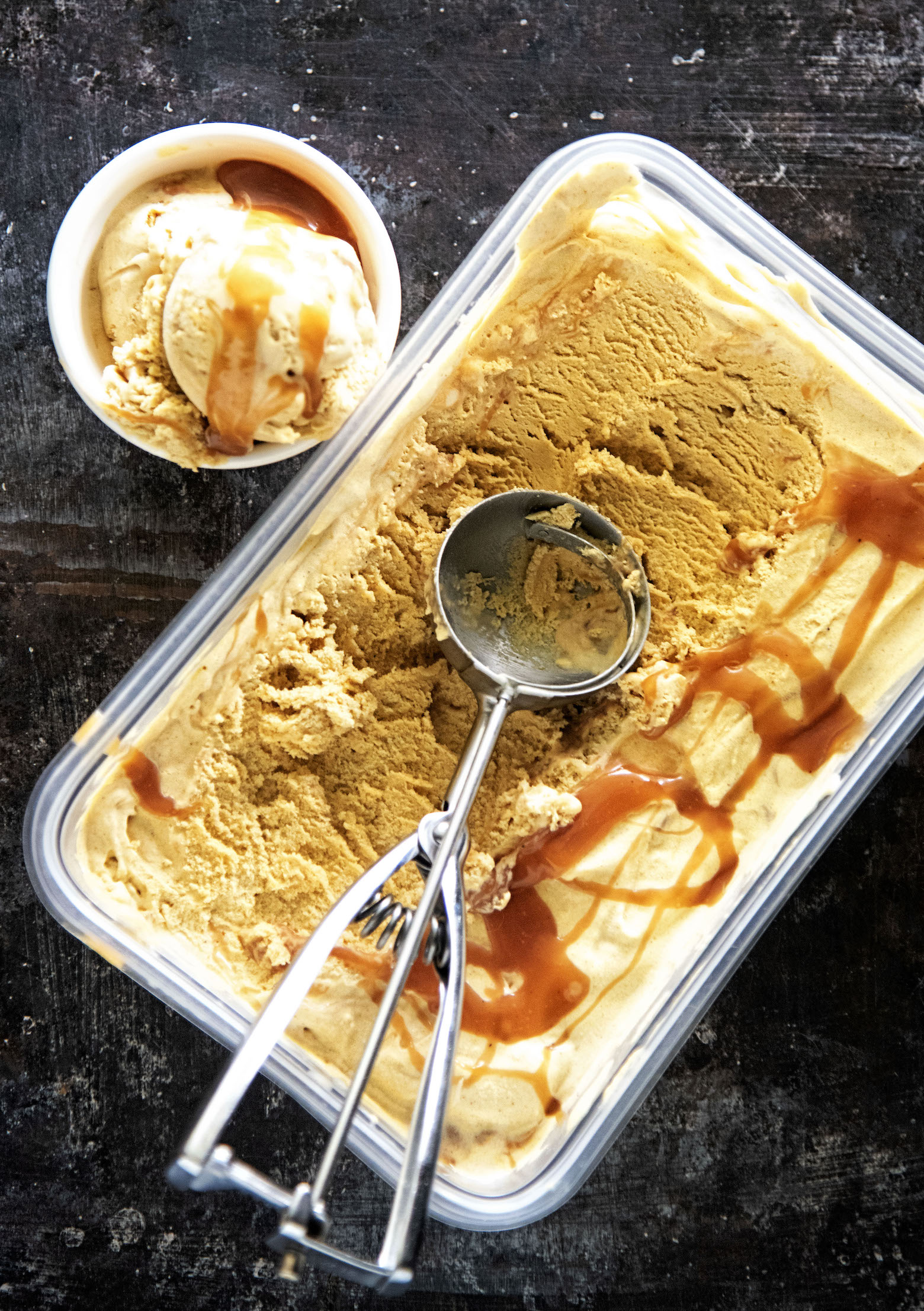 Pumpkin Whiskey Caramel Ice Cream 