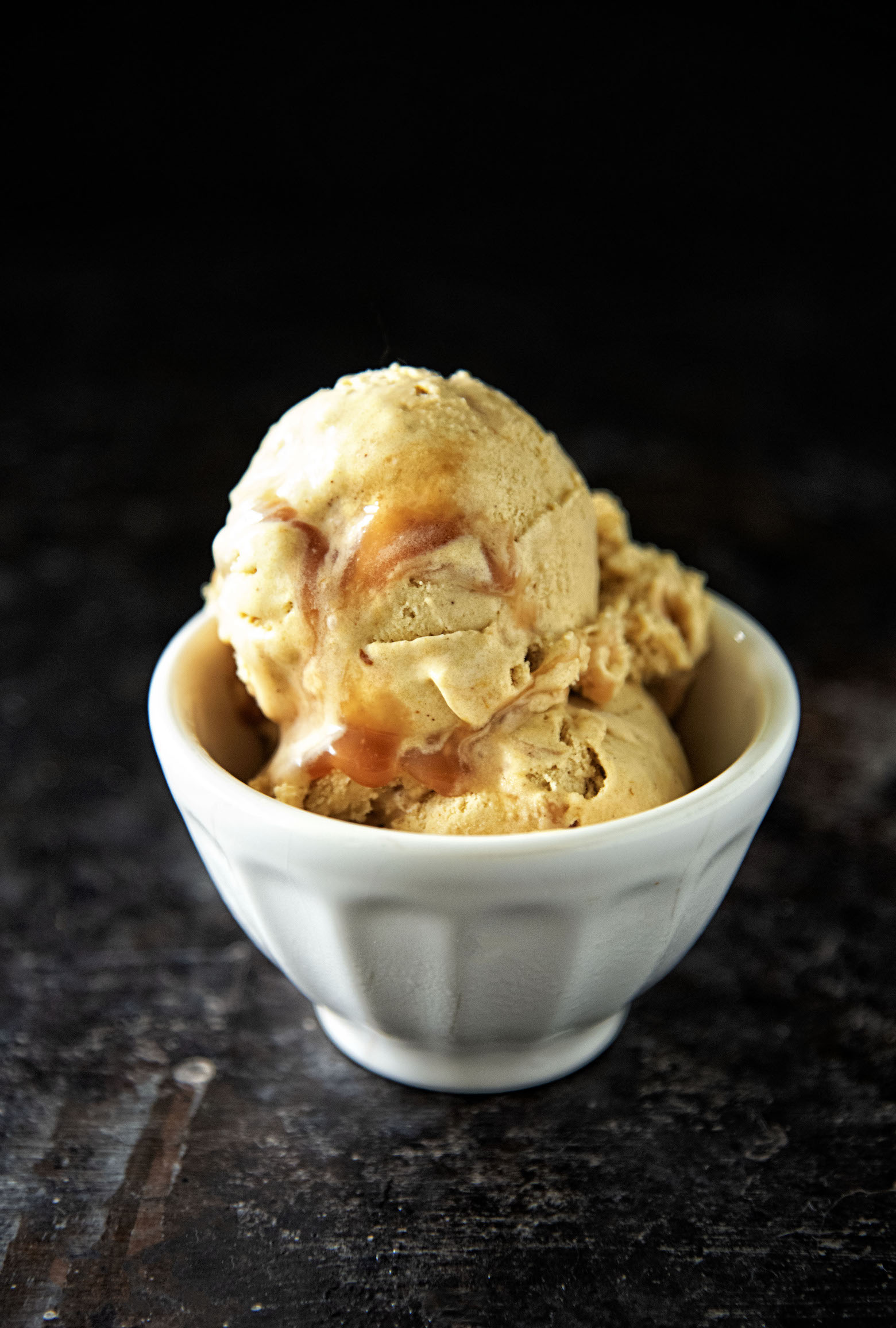 Pumpkin Whiskey Caramel Ice Cream 