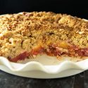 Strawberry Peach Crumb Pie