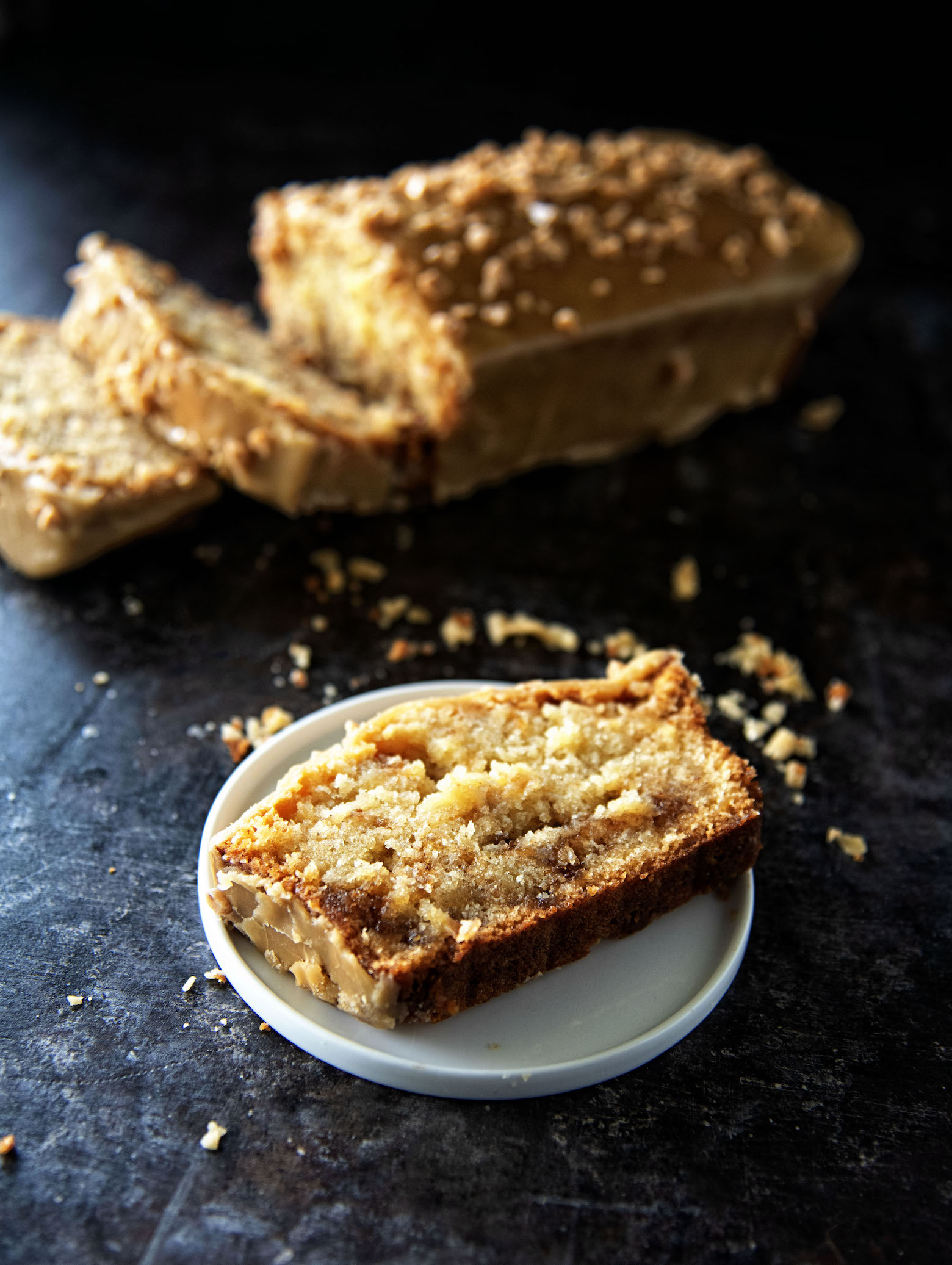 Toffee Apple Cider Pound Cake