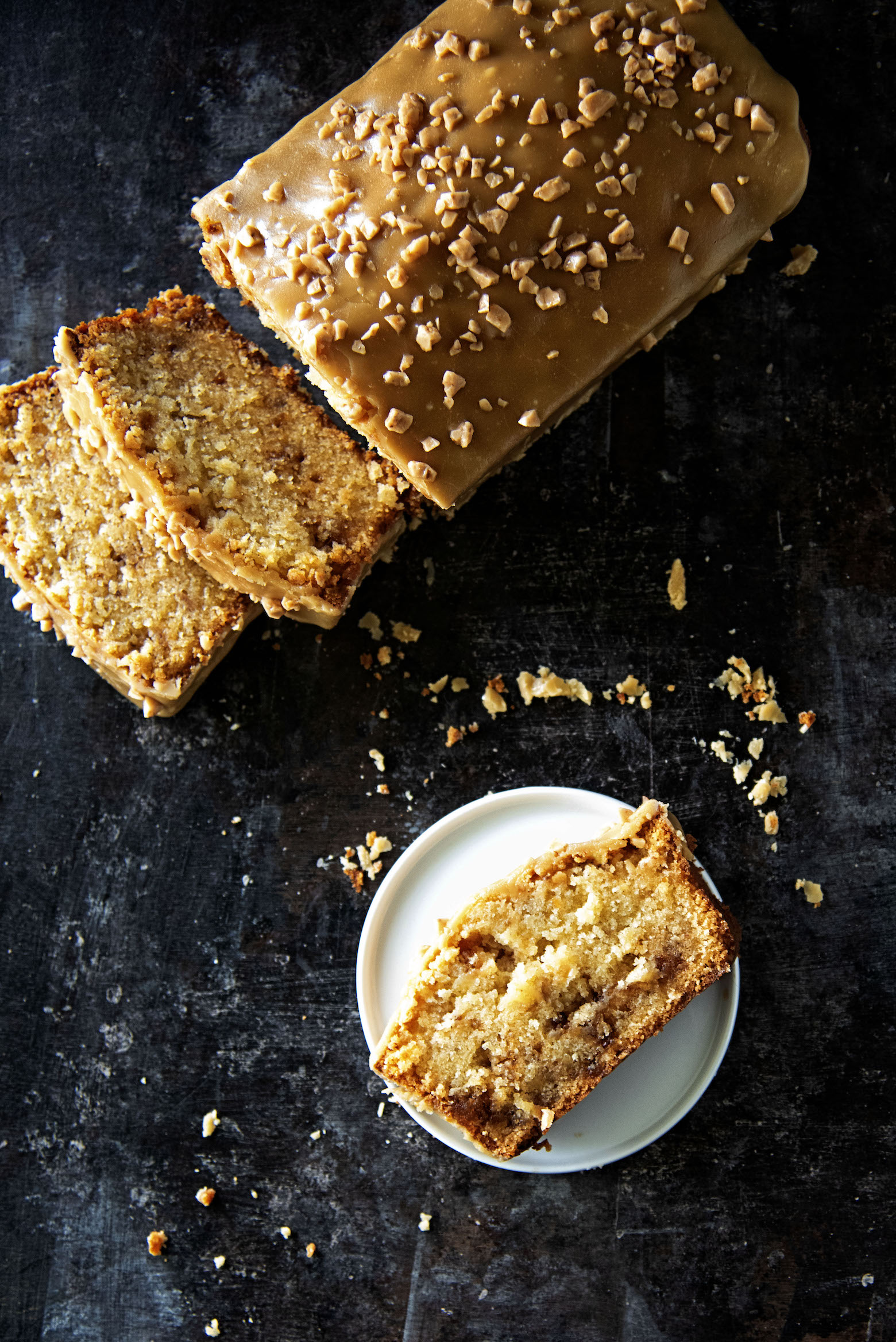 Toffee Apple Cider Pound Cake