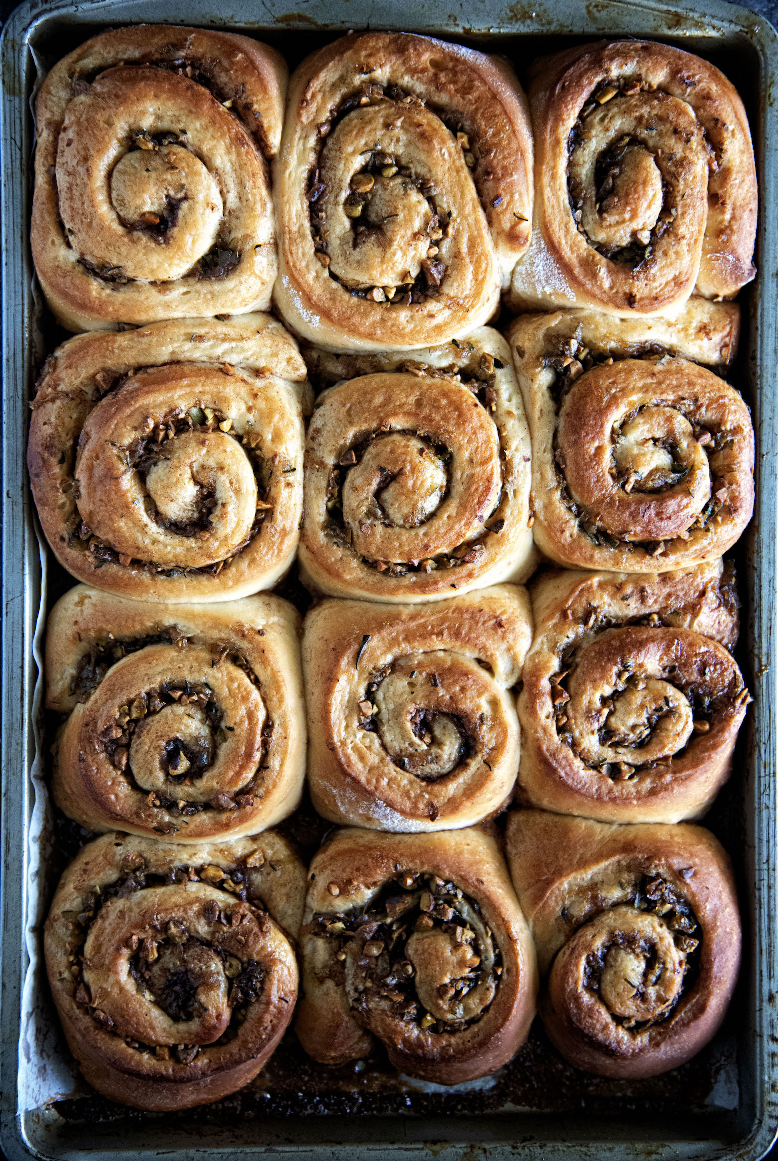 Zucchini Lemon Pistachio Cinnamon Rolls
