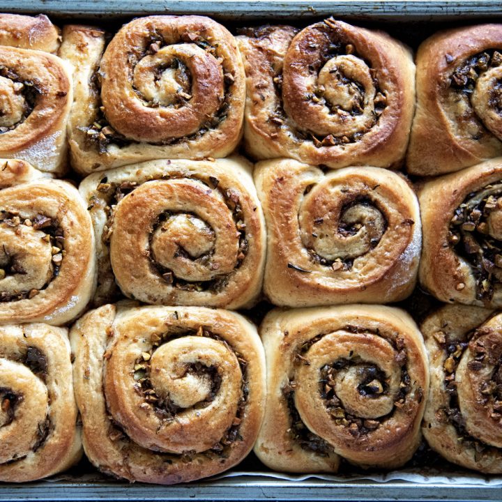 Zucchini Lemon Pistachio Cinnamon Rolls