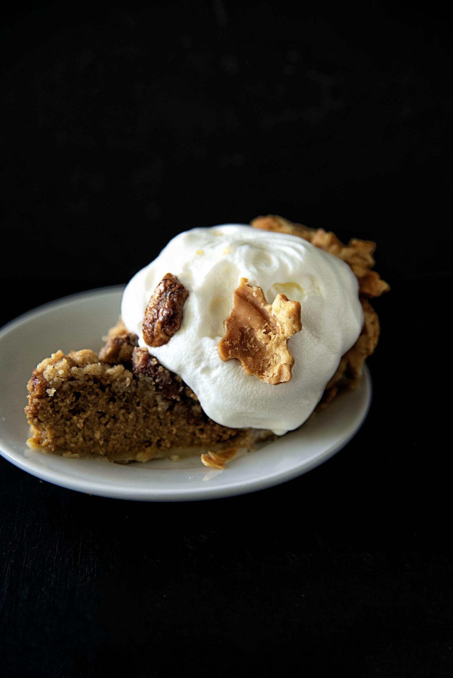 Butter Toffee Pecan Crumb Pumpkin Pie