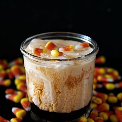 Candy Corn White Russian #HalloweenTreatsWeek