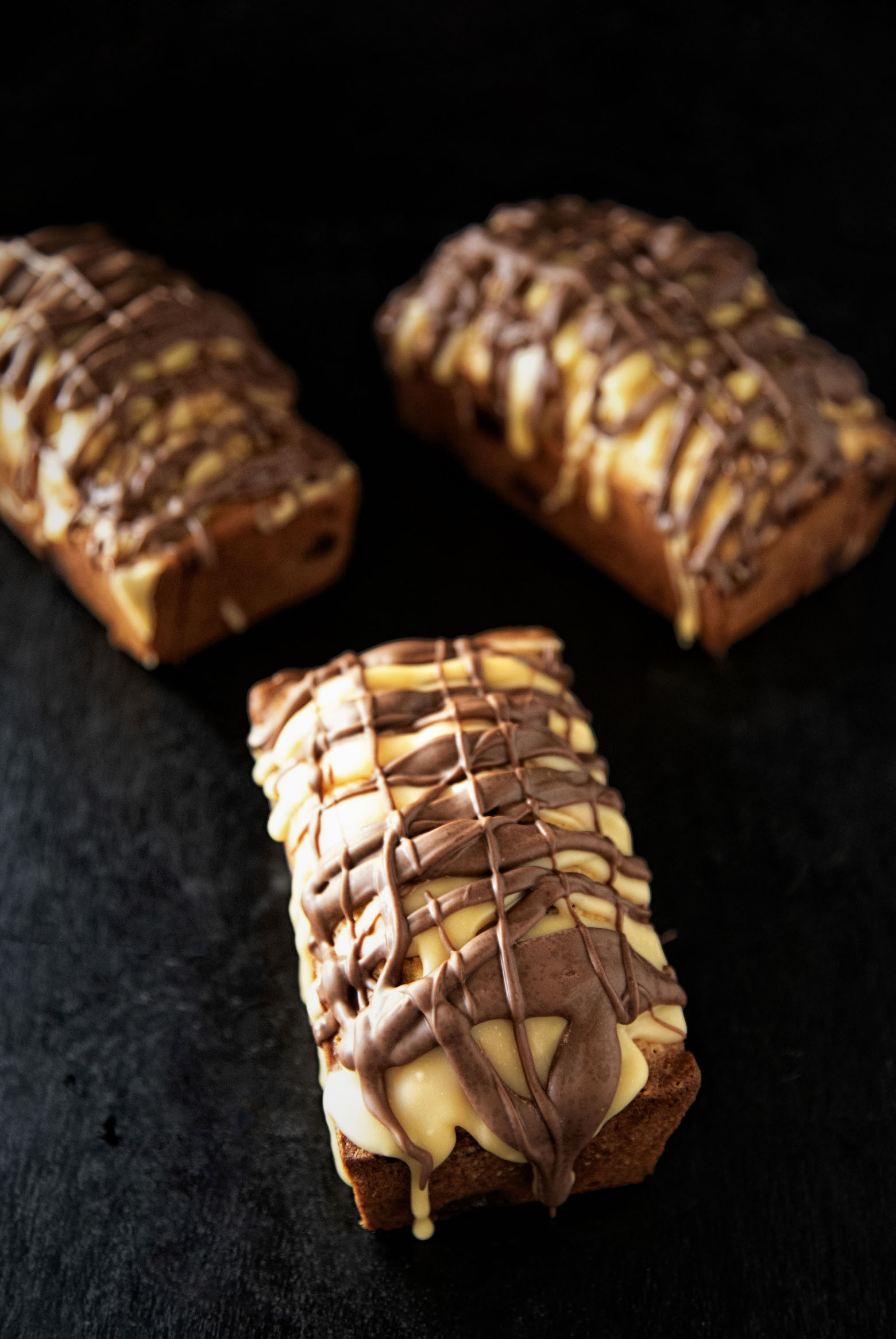 Chocolate Peanut Caramel Quick Bread