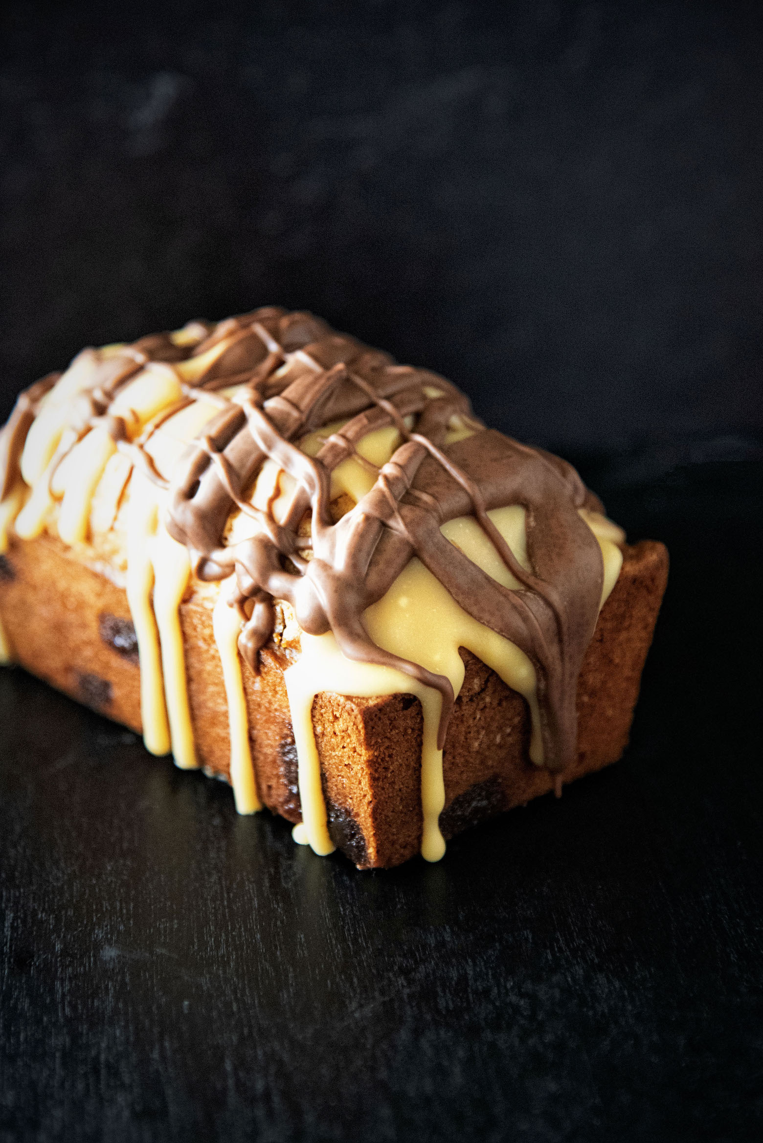 Chocolate Peanut Caramel Quick Bread