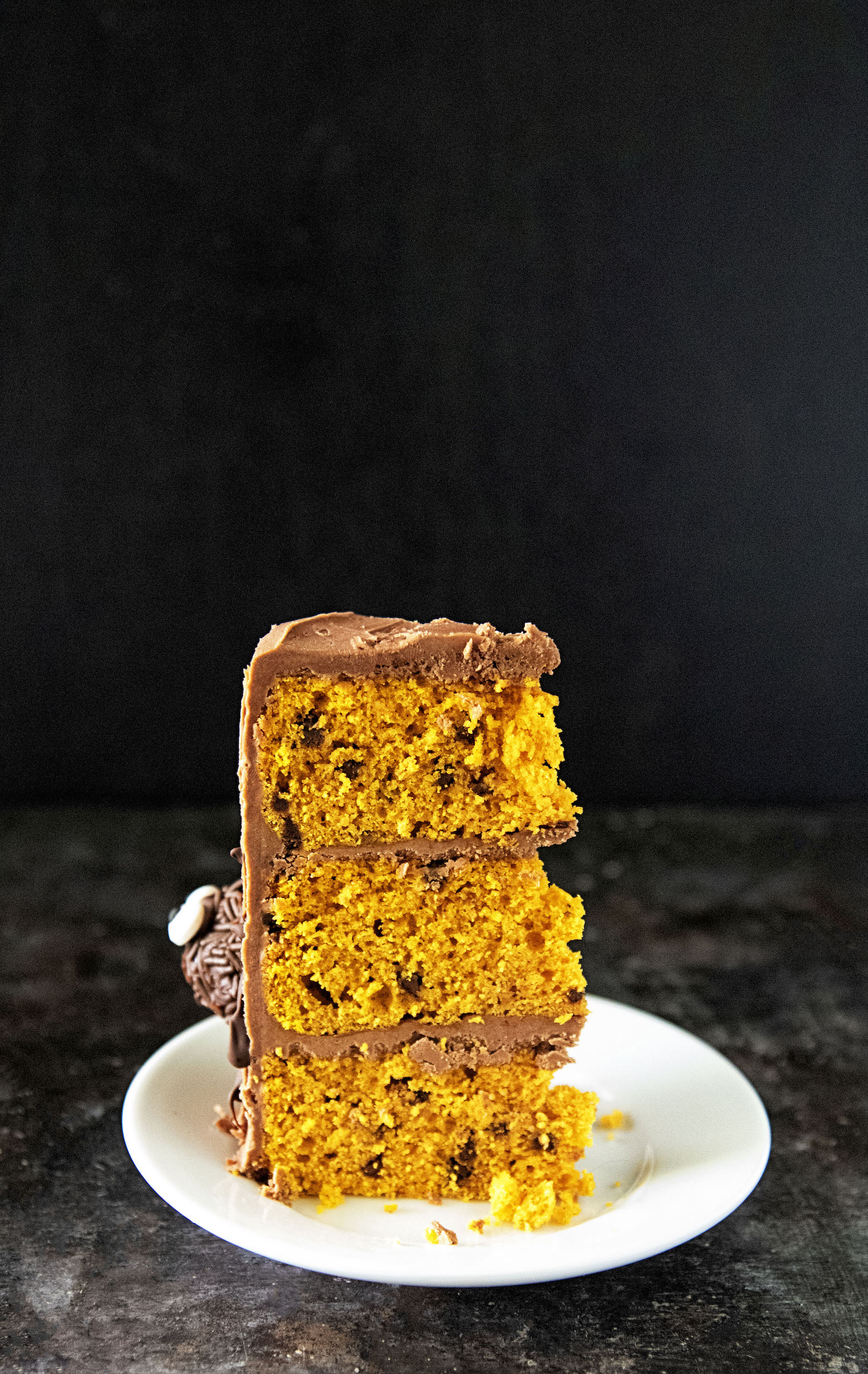Chocolate Truffle Pumpkin Spider Cake