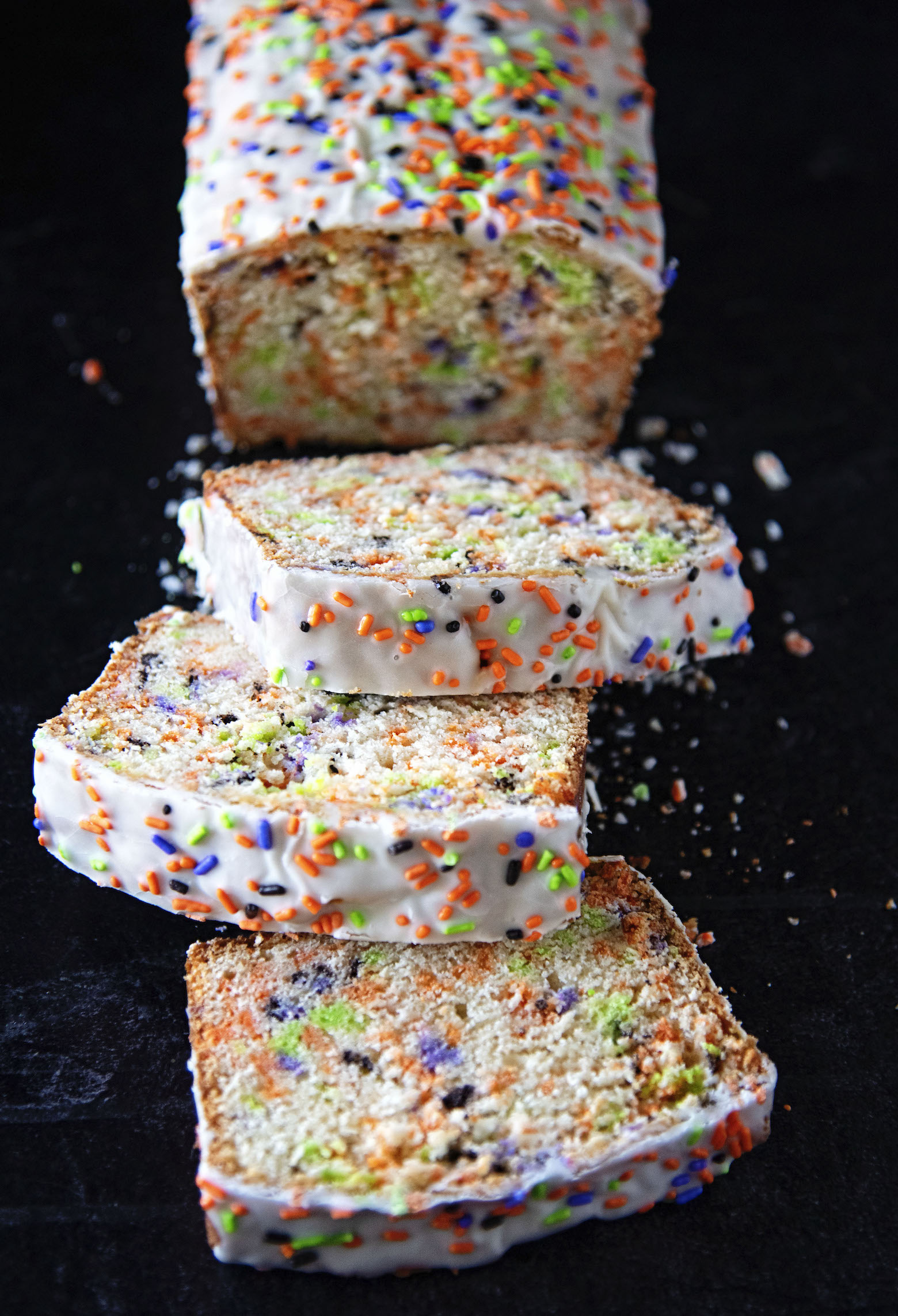 Halloween Vanilla Sprinkle Quick Bread 