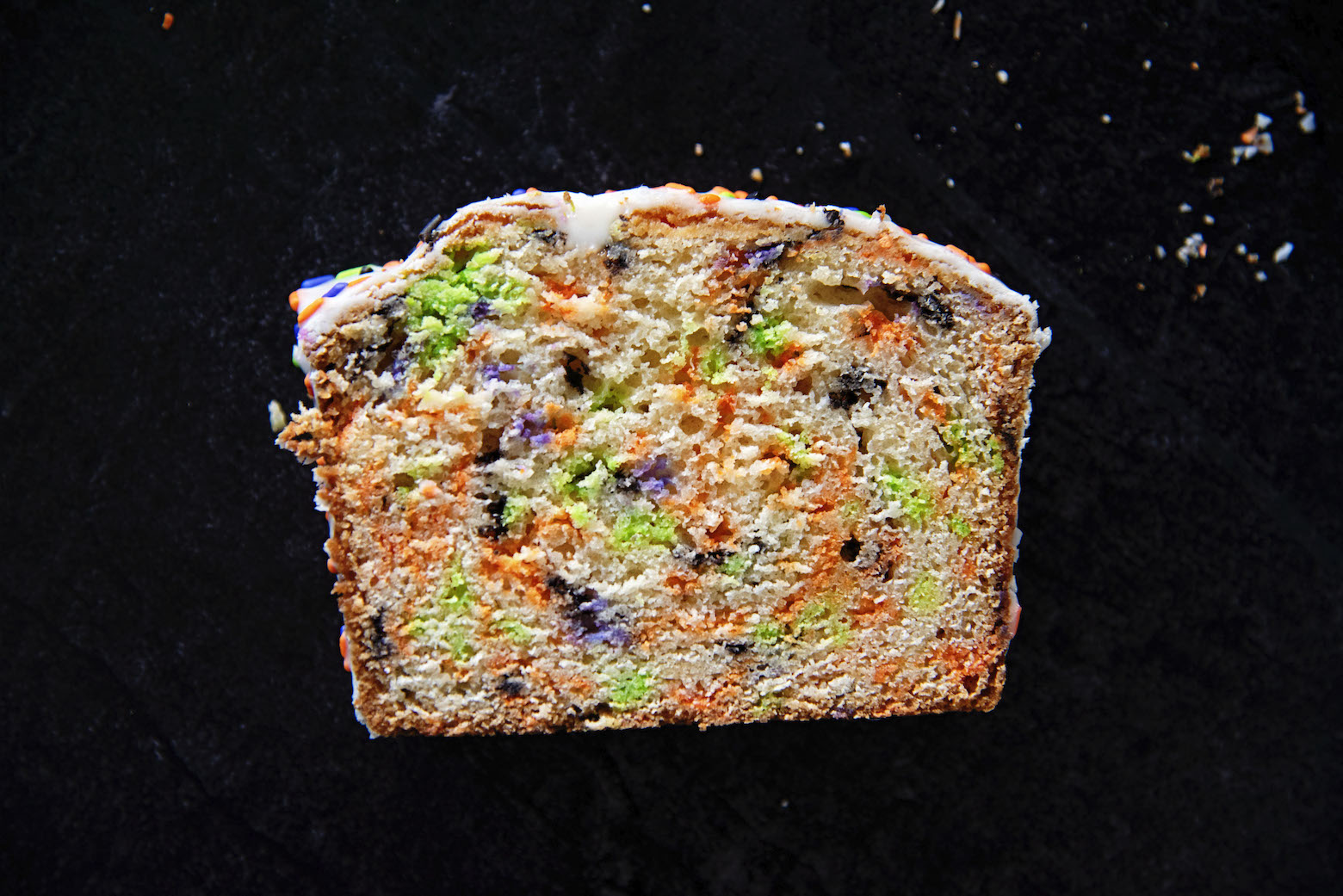 Halloween Vanilla Sprinkle Quick Bread 