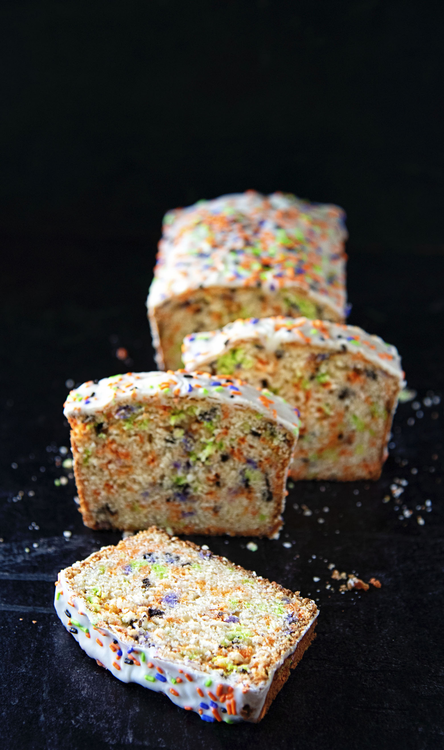 Halloween Vanilla Sprinkle Quick Bread 