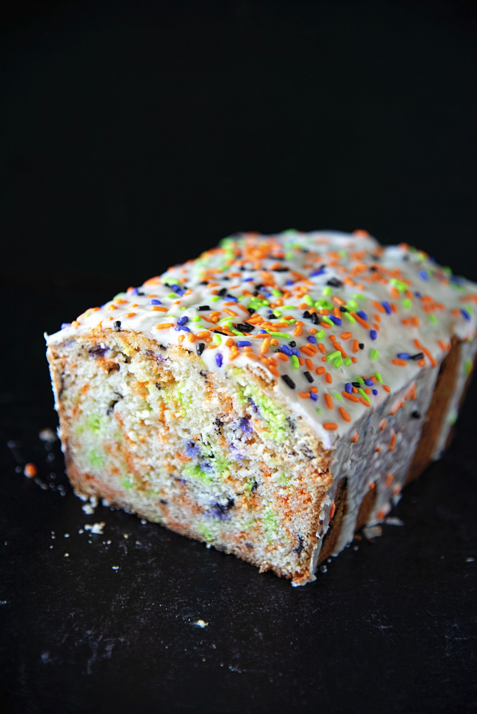 Halloween Vanilla Sprinkle Quick Bread 