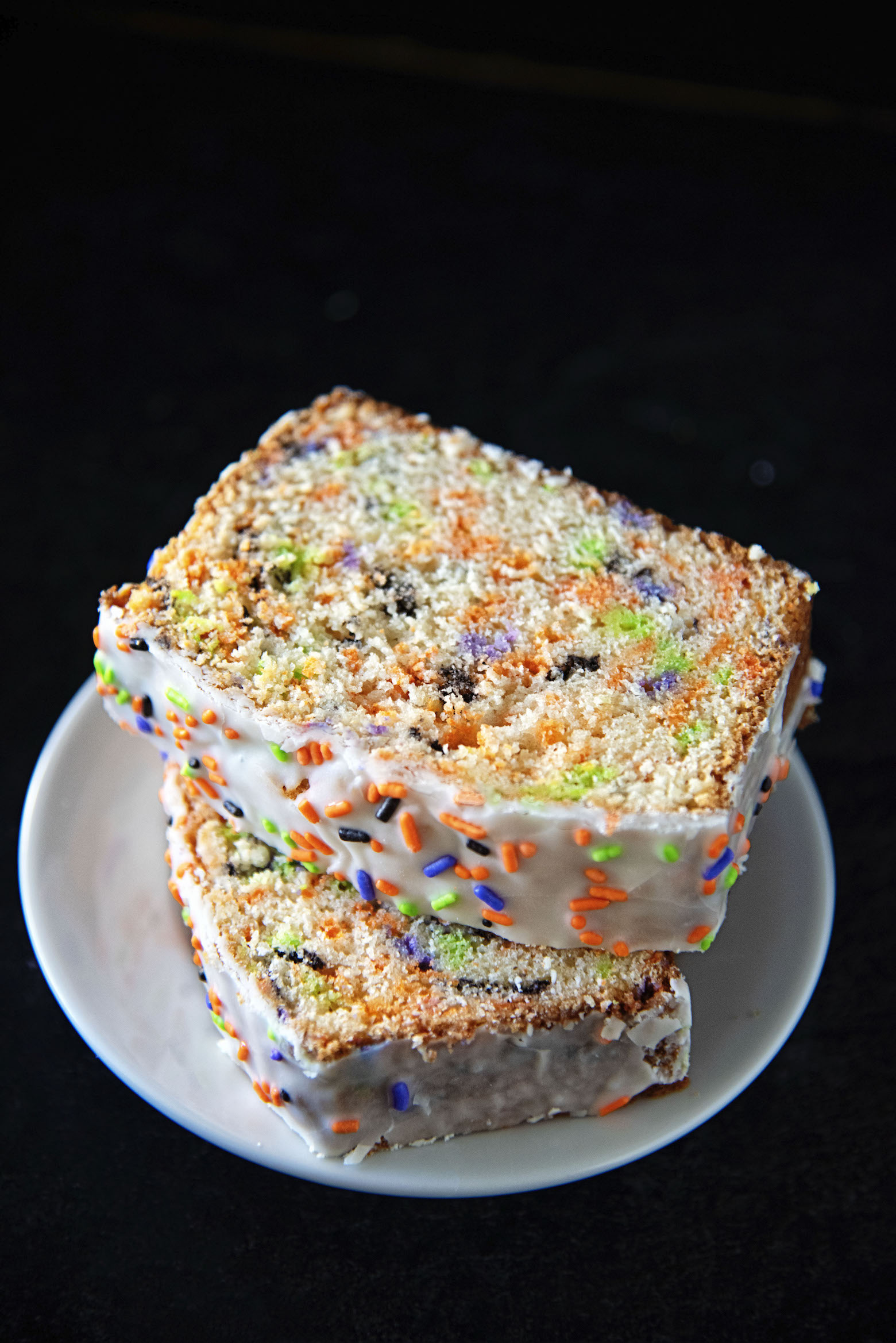 Halloween Vanilla Sprinkle Quick Bread 