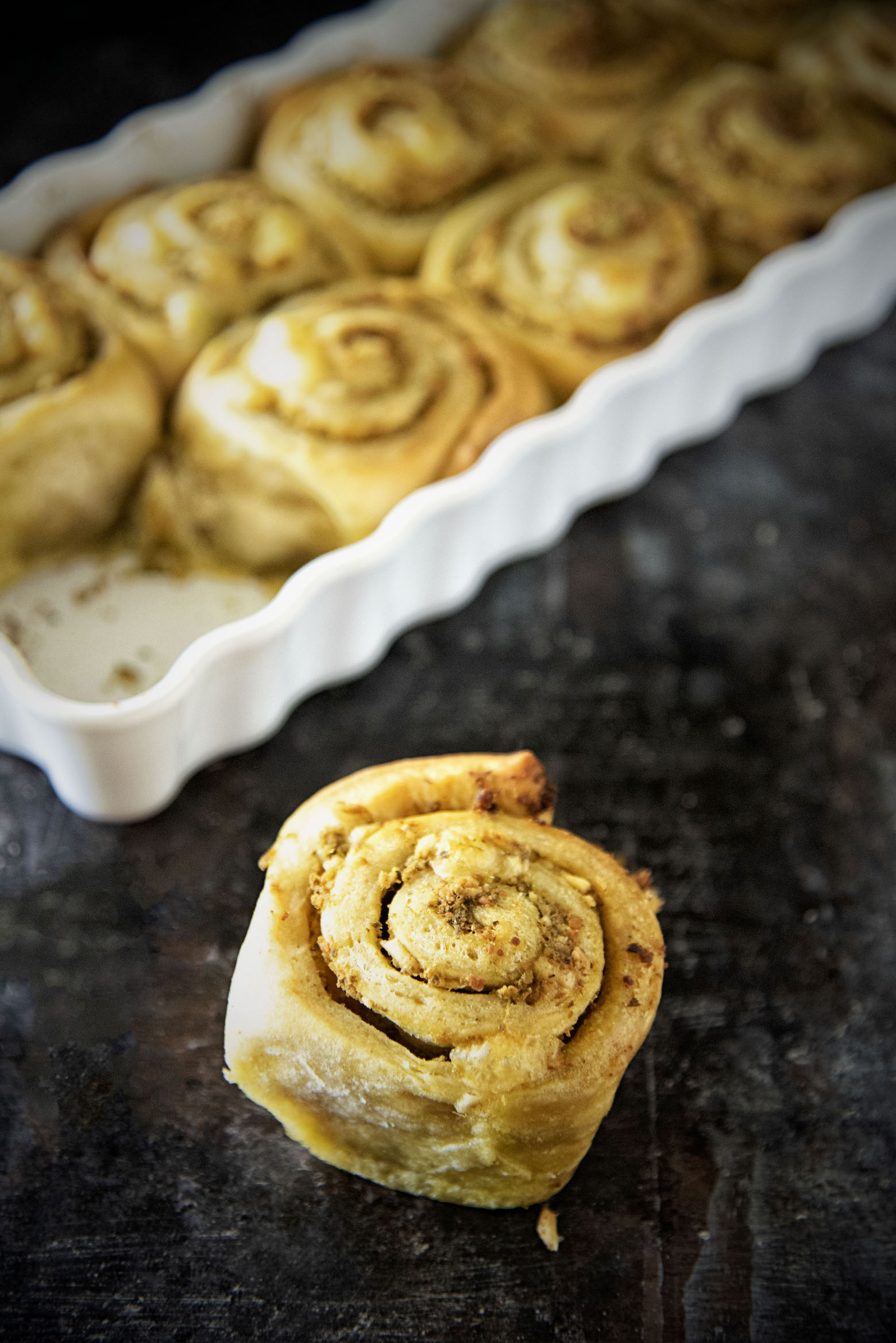 Pesto Cheese Pinwheel Rolls