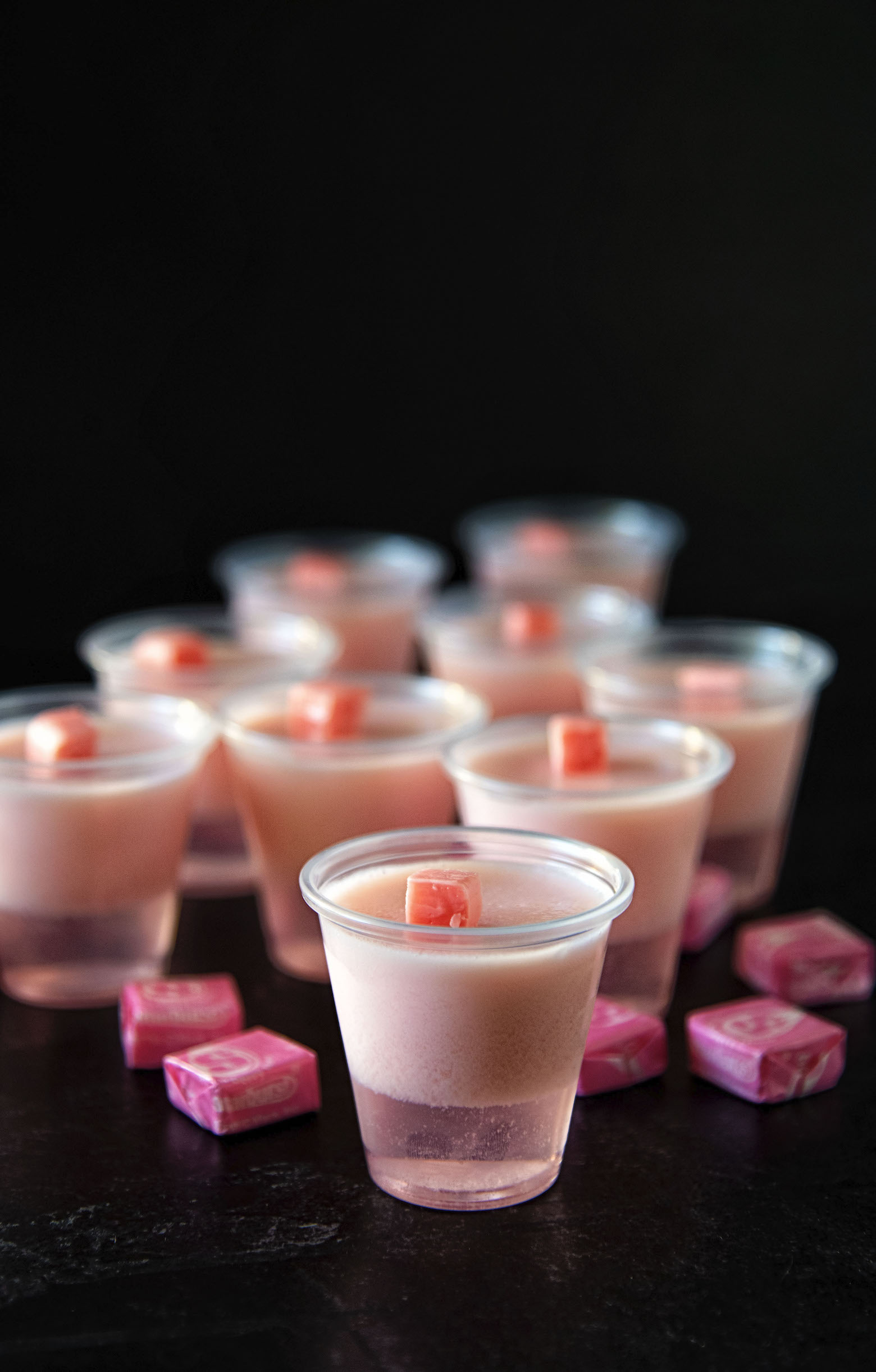 Pink Starburst Jell-O Shots 