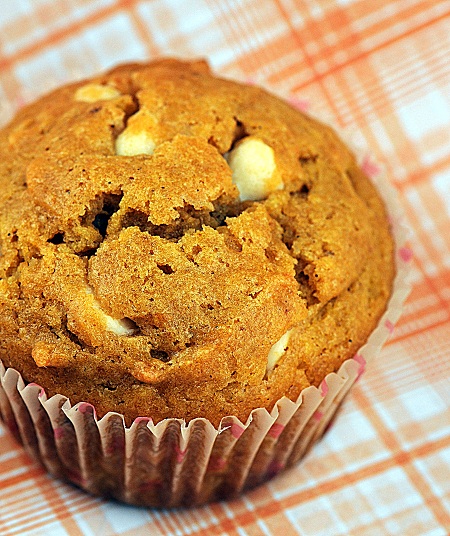 Pumpkin White Chocolate Chip Muffins