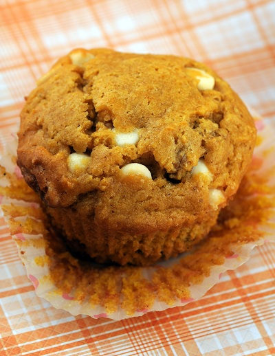 Pumpkin White Chocolate Chip Muffins