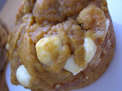 Pumpkin White Chocolate Chip Muffins