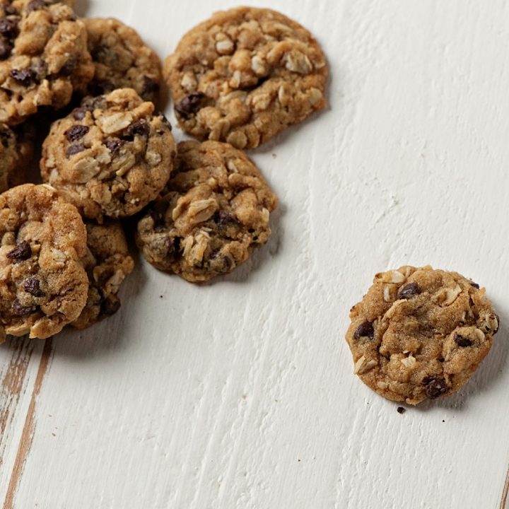 Small Batch Mini Oatmeal Chocolate Chip Cookies