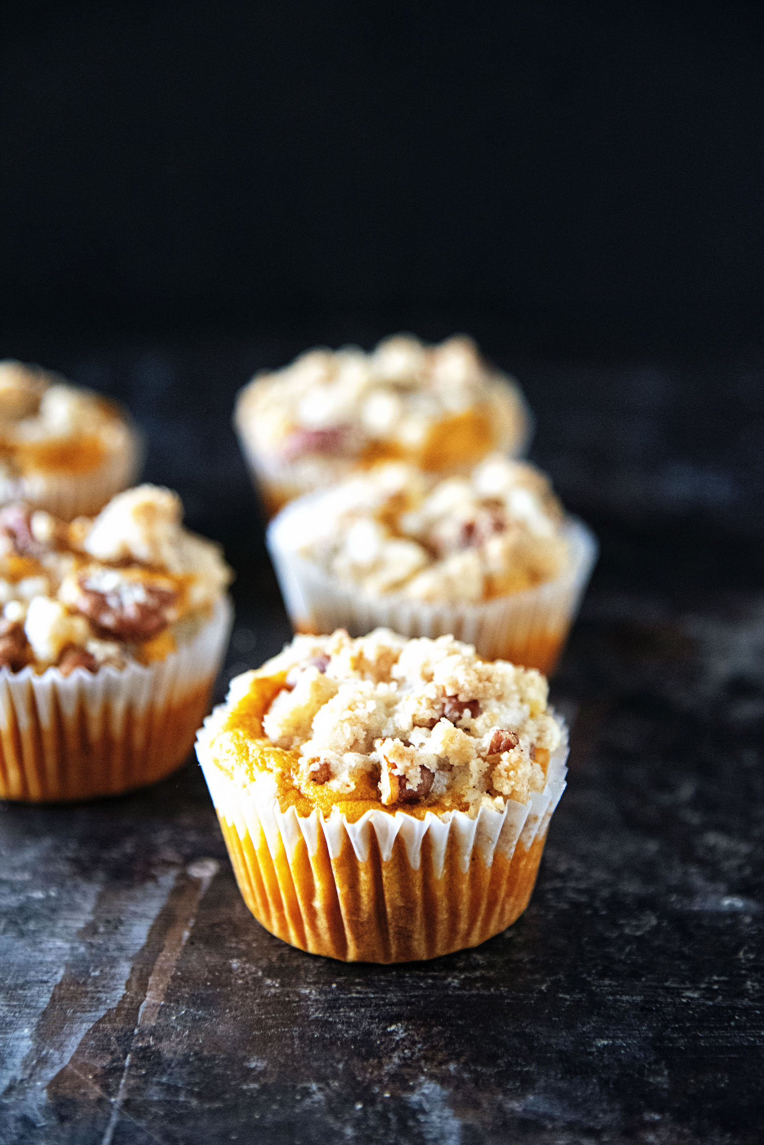 Sweet Potato Pecan Crumb Muffins