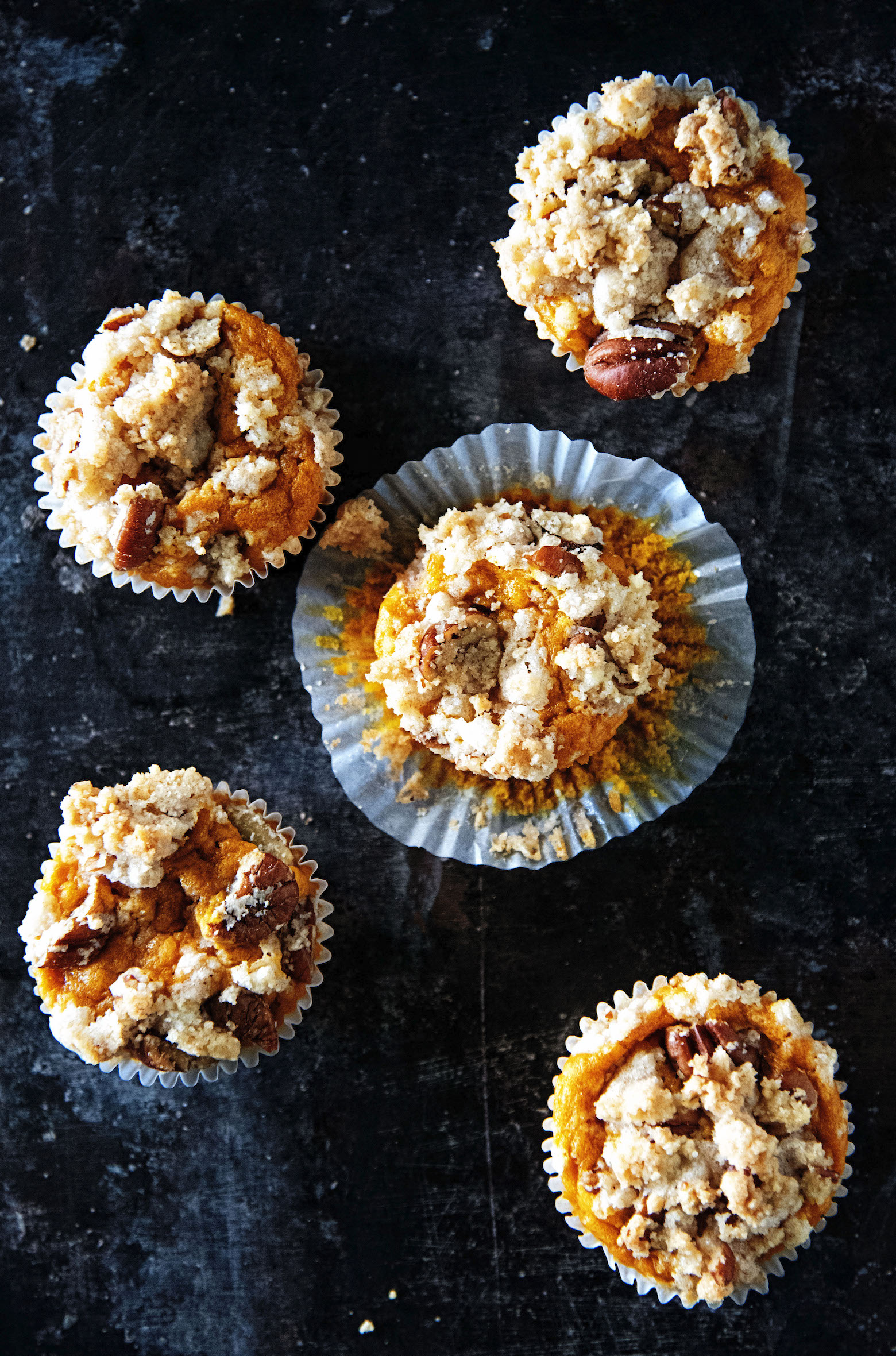 Sweet Potato Pecan Crumb Muffins 