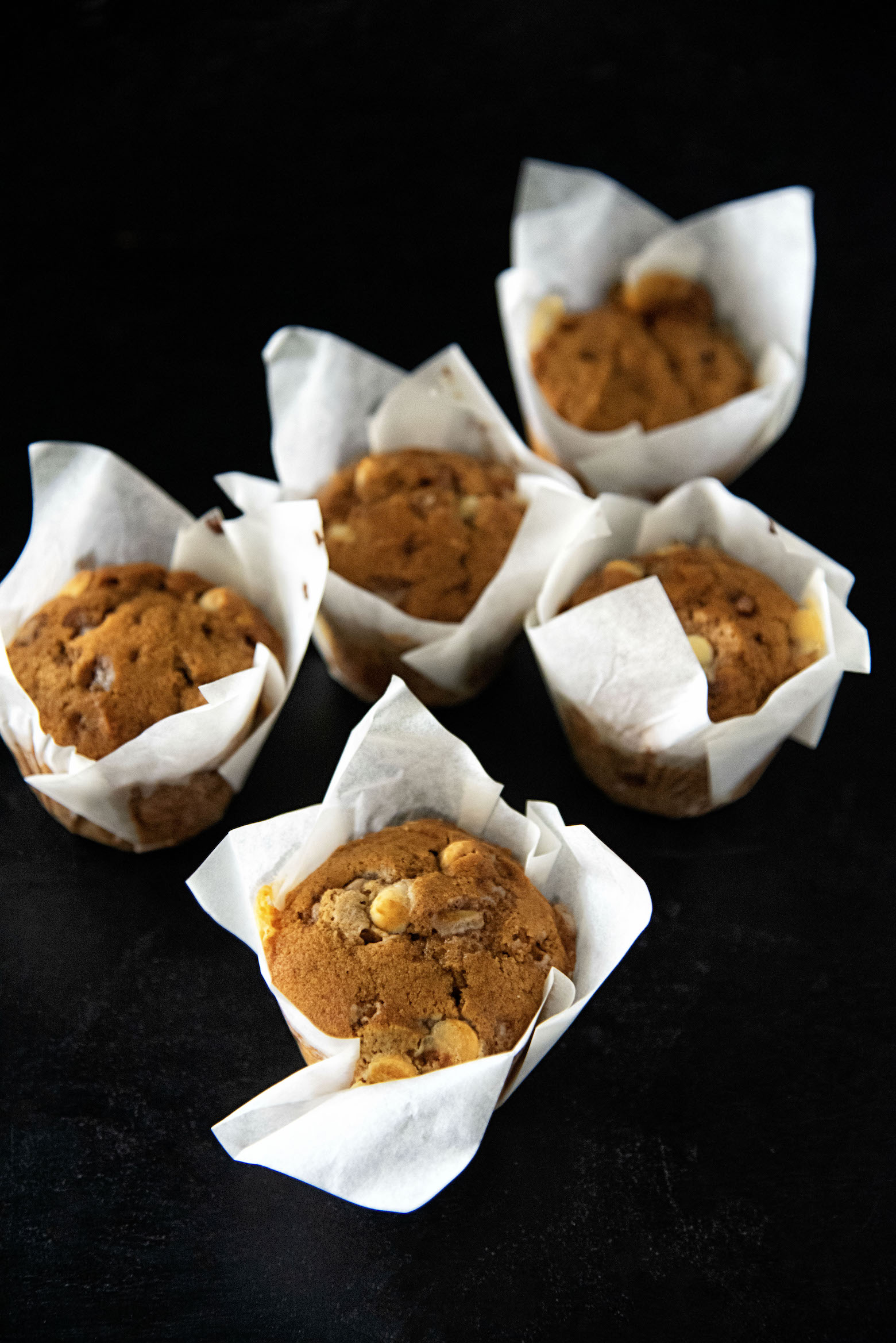 Toffee White Chocolate Pumpkin Muffins 