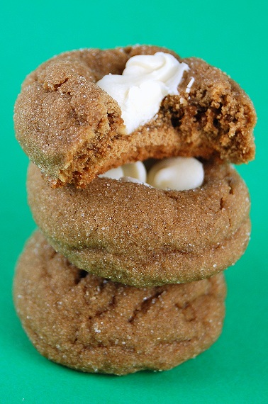 White Chocolate Topped Gingerbread Cookies