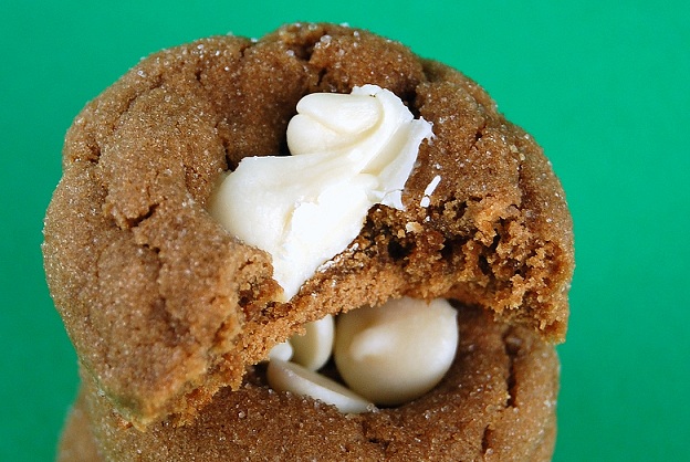 White Chocolate Topped Gingerbread Cookies