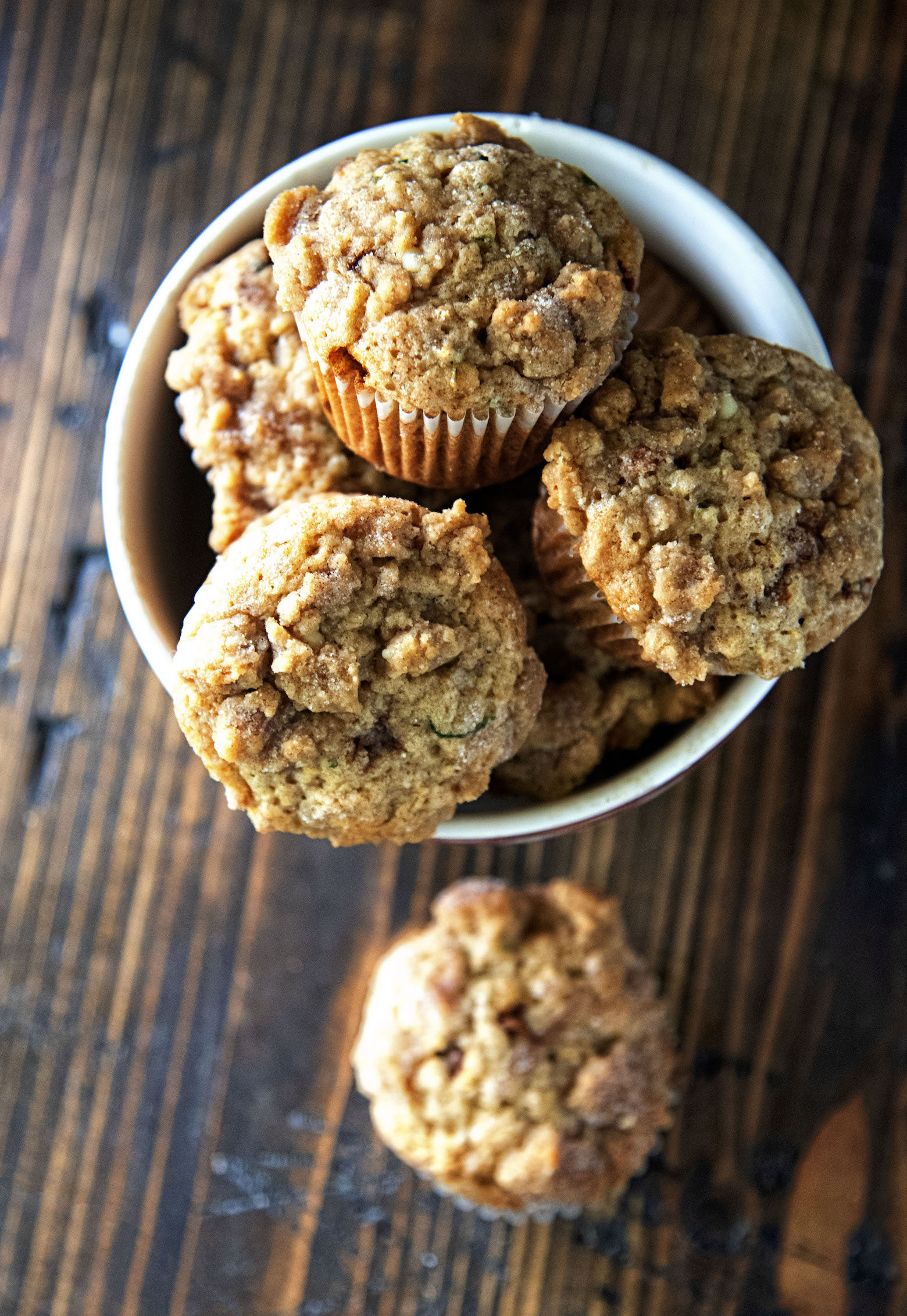 Zucchini Apple Crumb Muffins