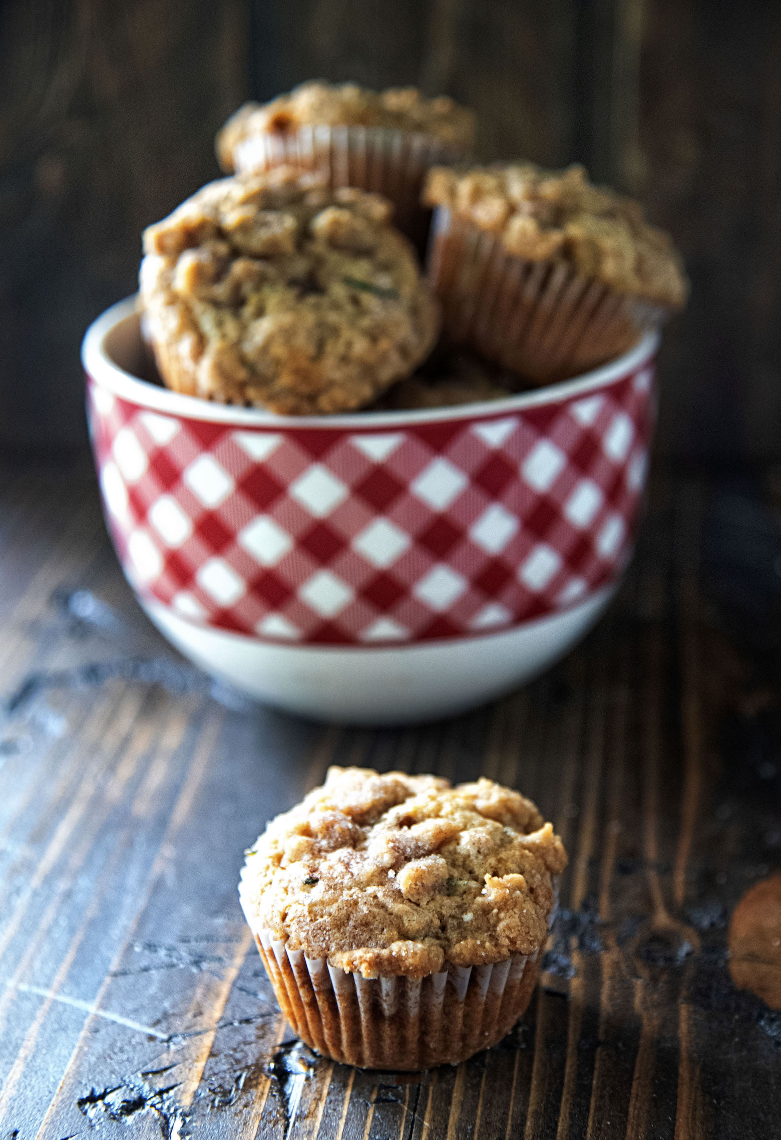 Zucchini Apple Crumb Muffins