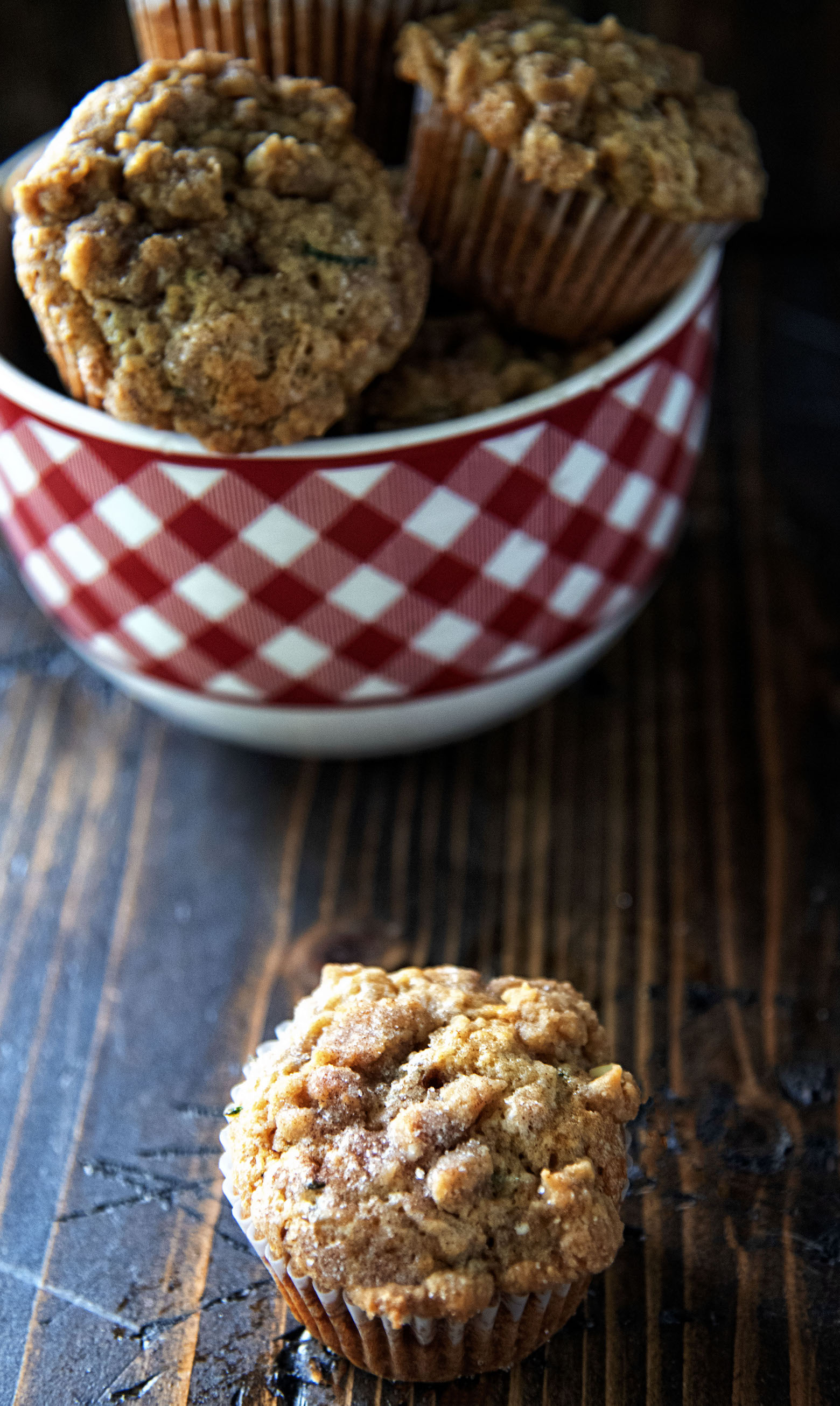 Zucchini Apple Crumb Muffins