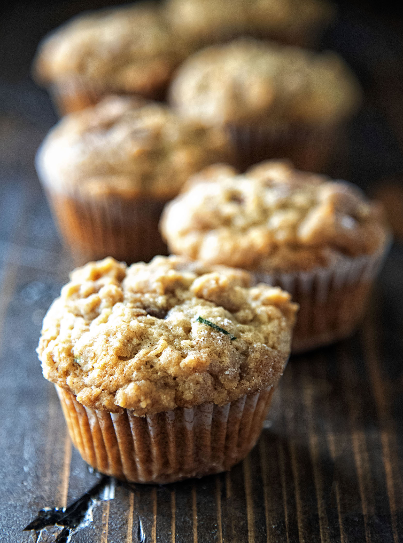 Zucchini Apple Crumb Muffins