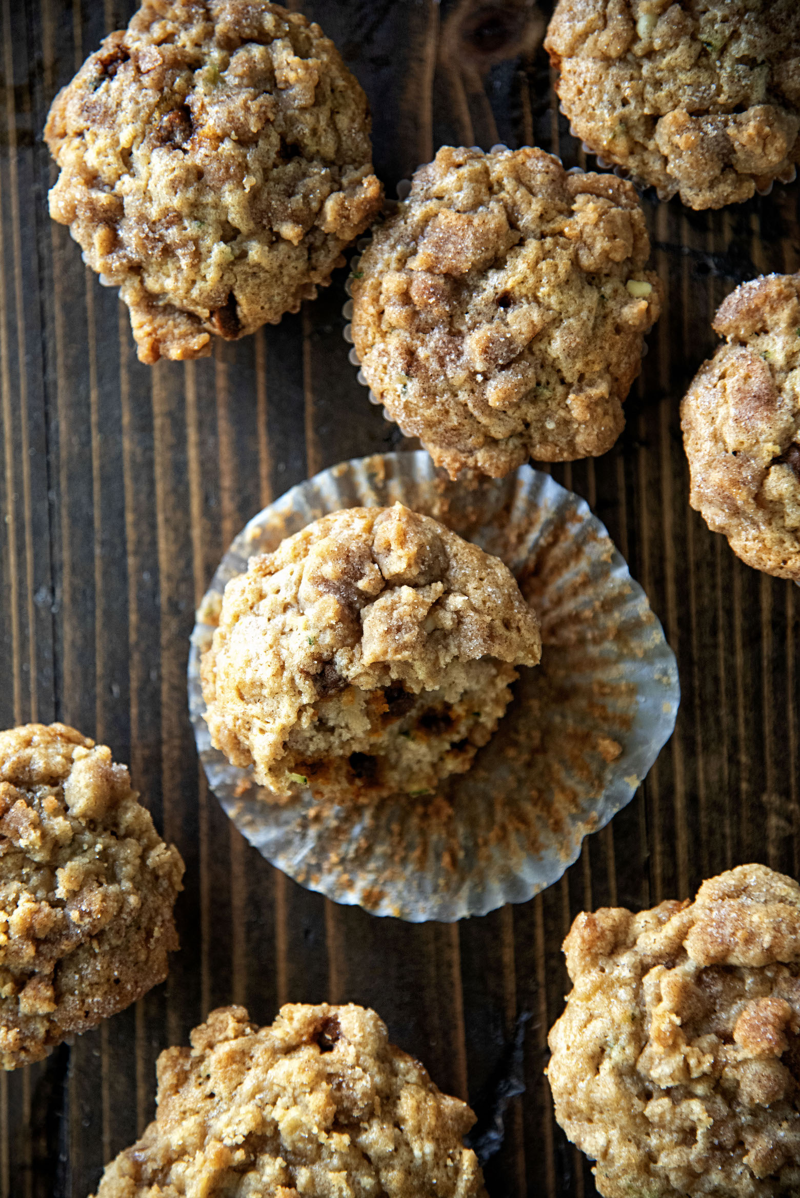 Zucchini Apple Crumb Muffins