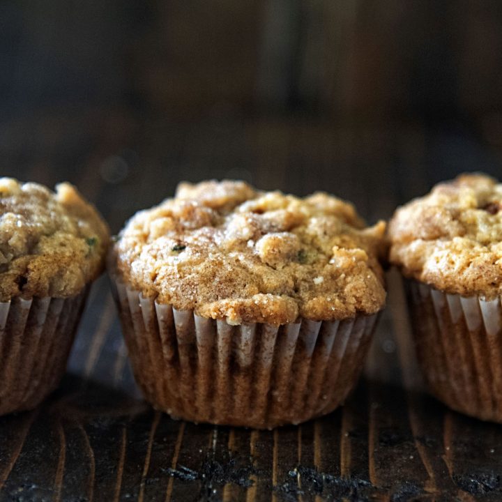 Zucchini Apple Crumb Muffins