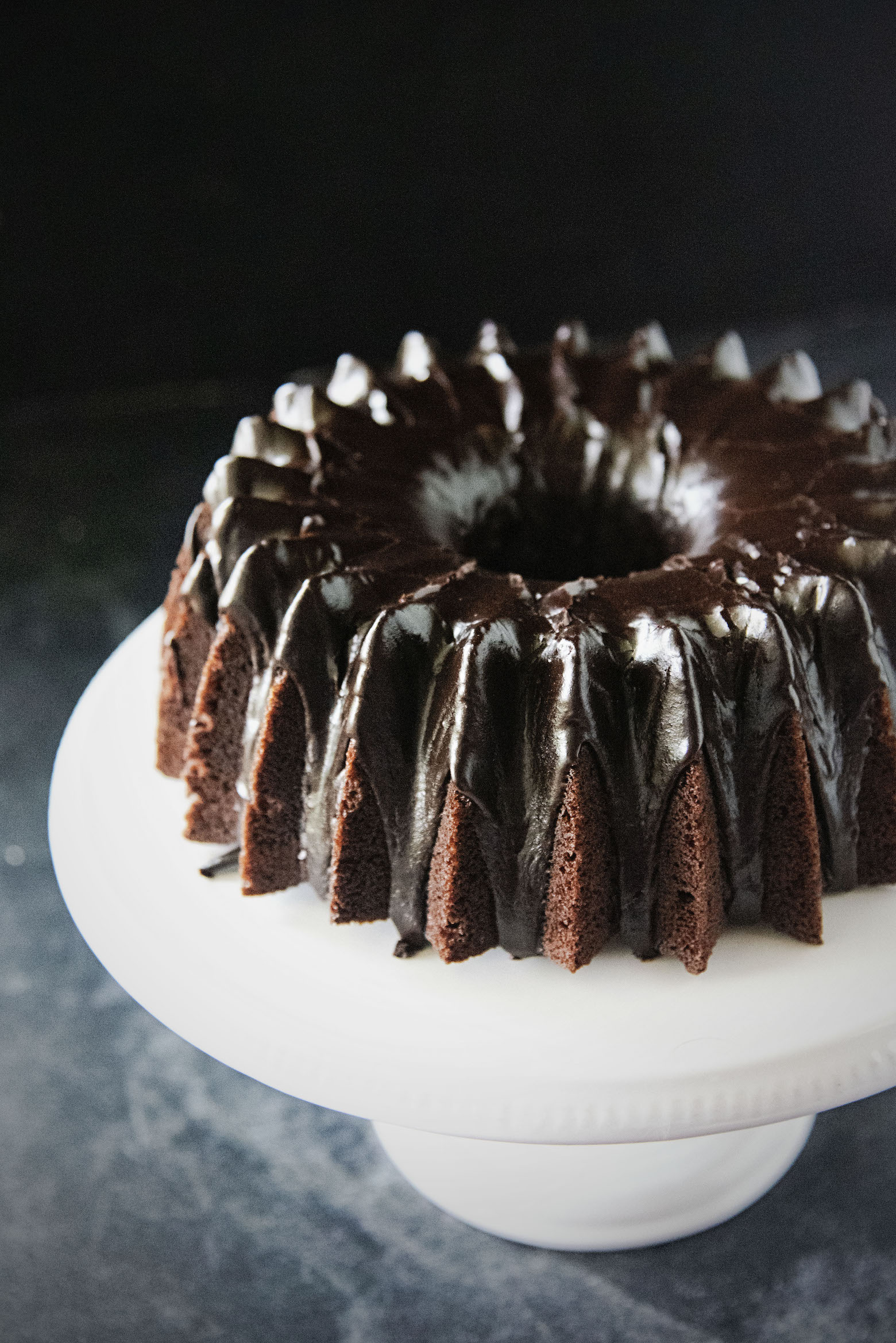 Eggnog Chocolate Fudge Bundt Cake