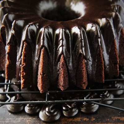 Eggnog Chocolate Fudge Bundt Cake