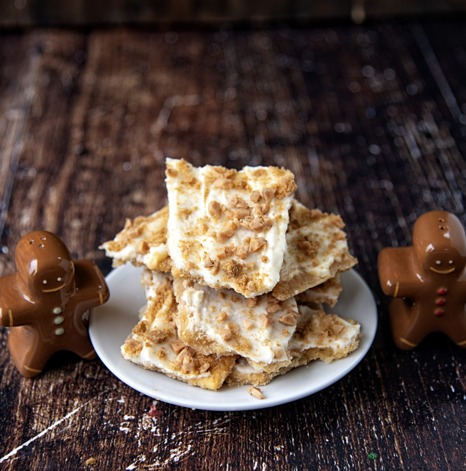 Gingersnap White Chocolate Cracker Toffee