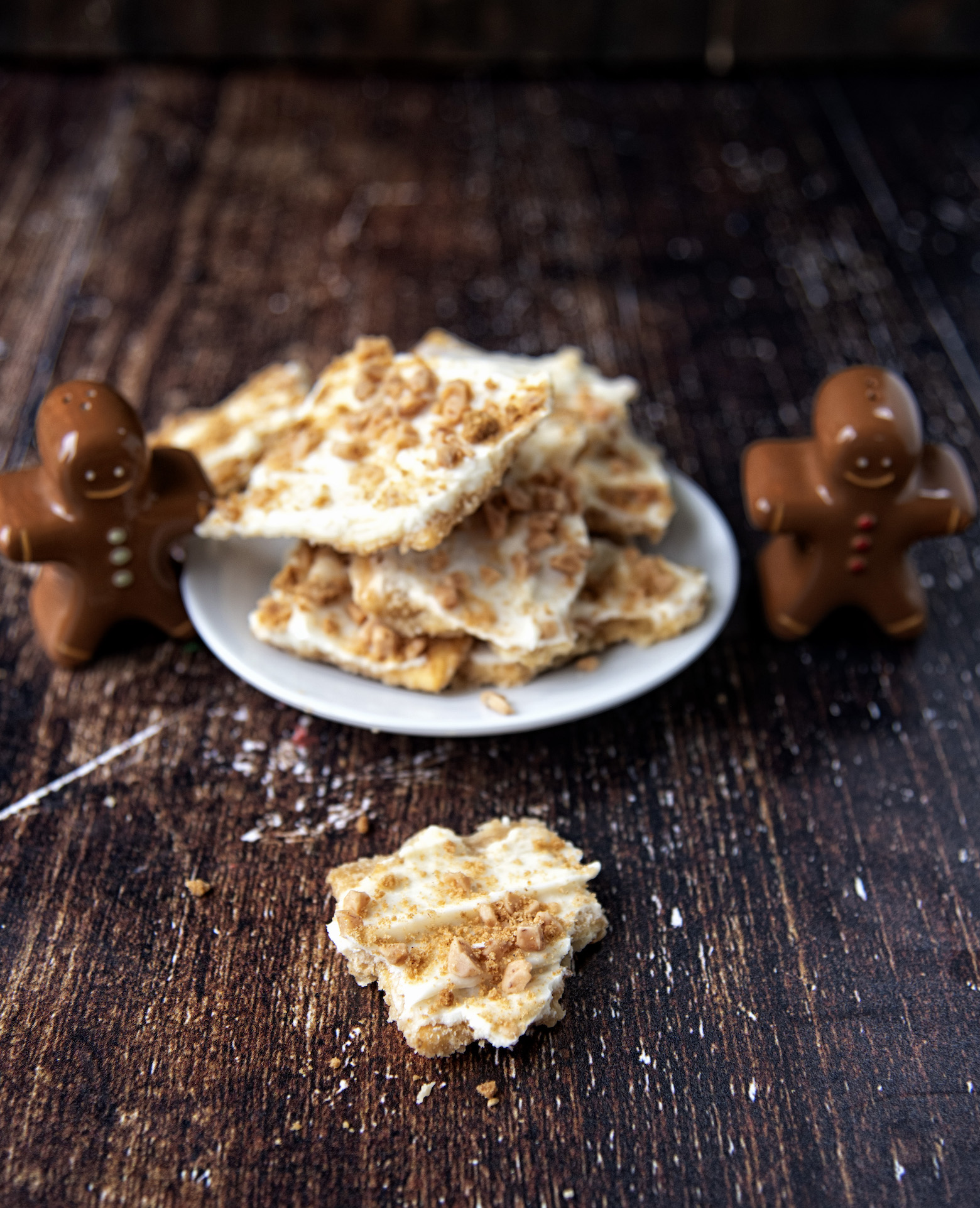 Gingersnap White Chocolate Cracker Toffee