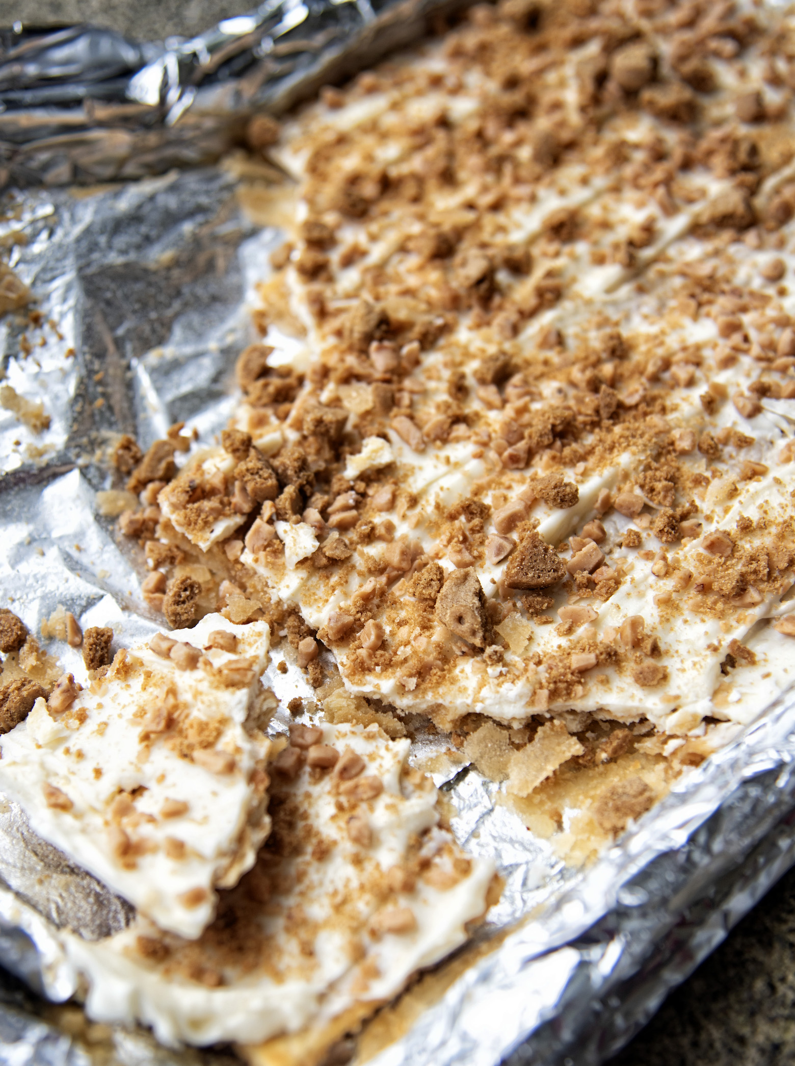 Gingersnap White Chocolate Cracker Toffee