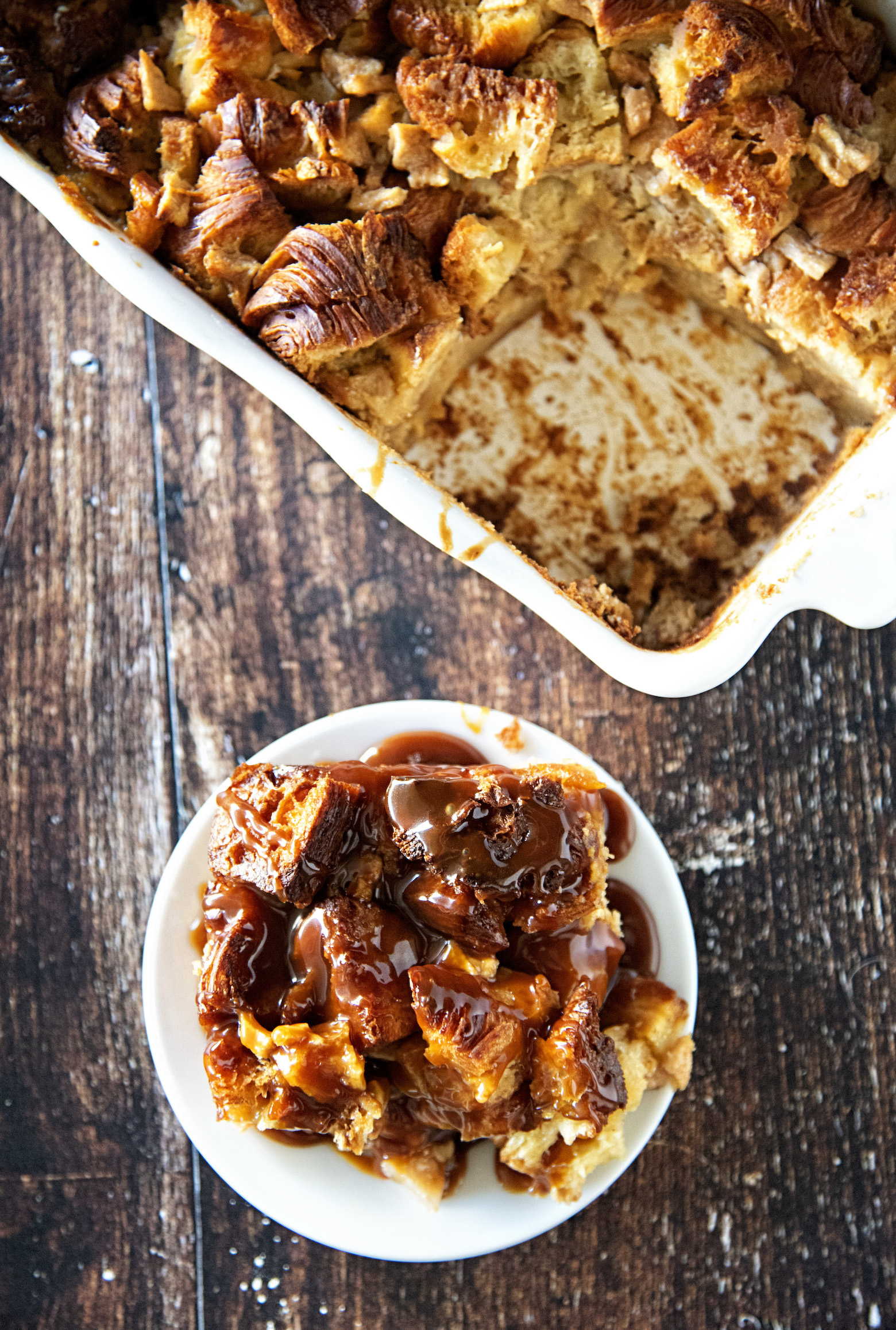 Honey Pear Ginger Bread Pudding 