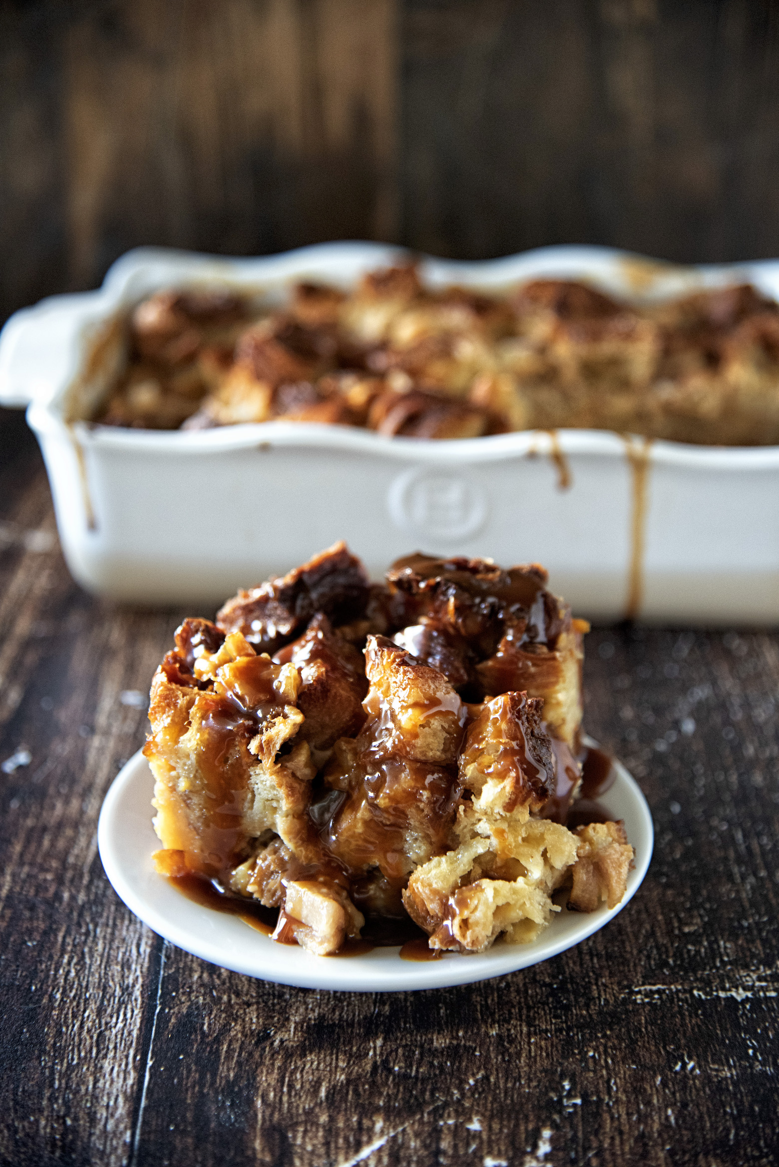 Honey Pear Ginger Bread Pudding